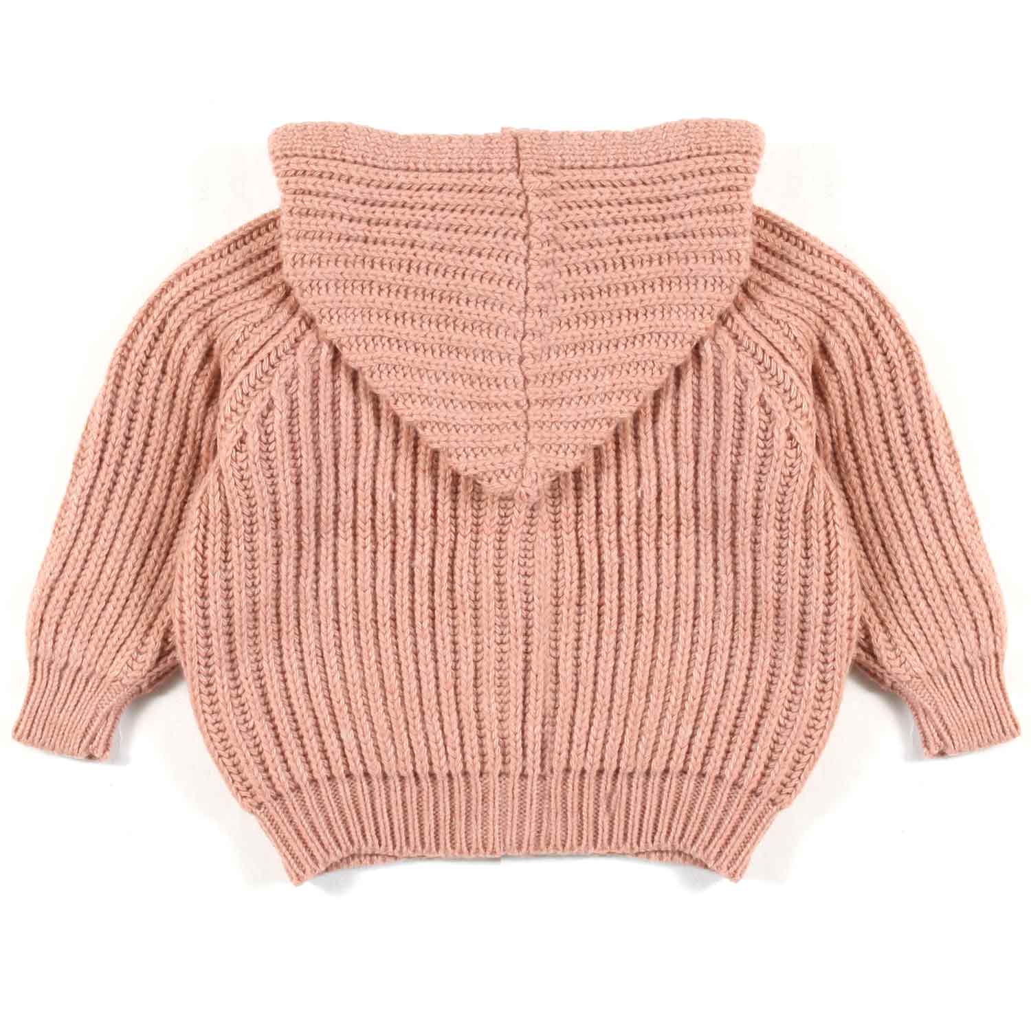 CARDIGAN CON CAPPUCCIO ANIOL ROSA BAMBINA - annameglio.com abbigliamento moda