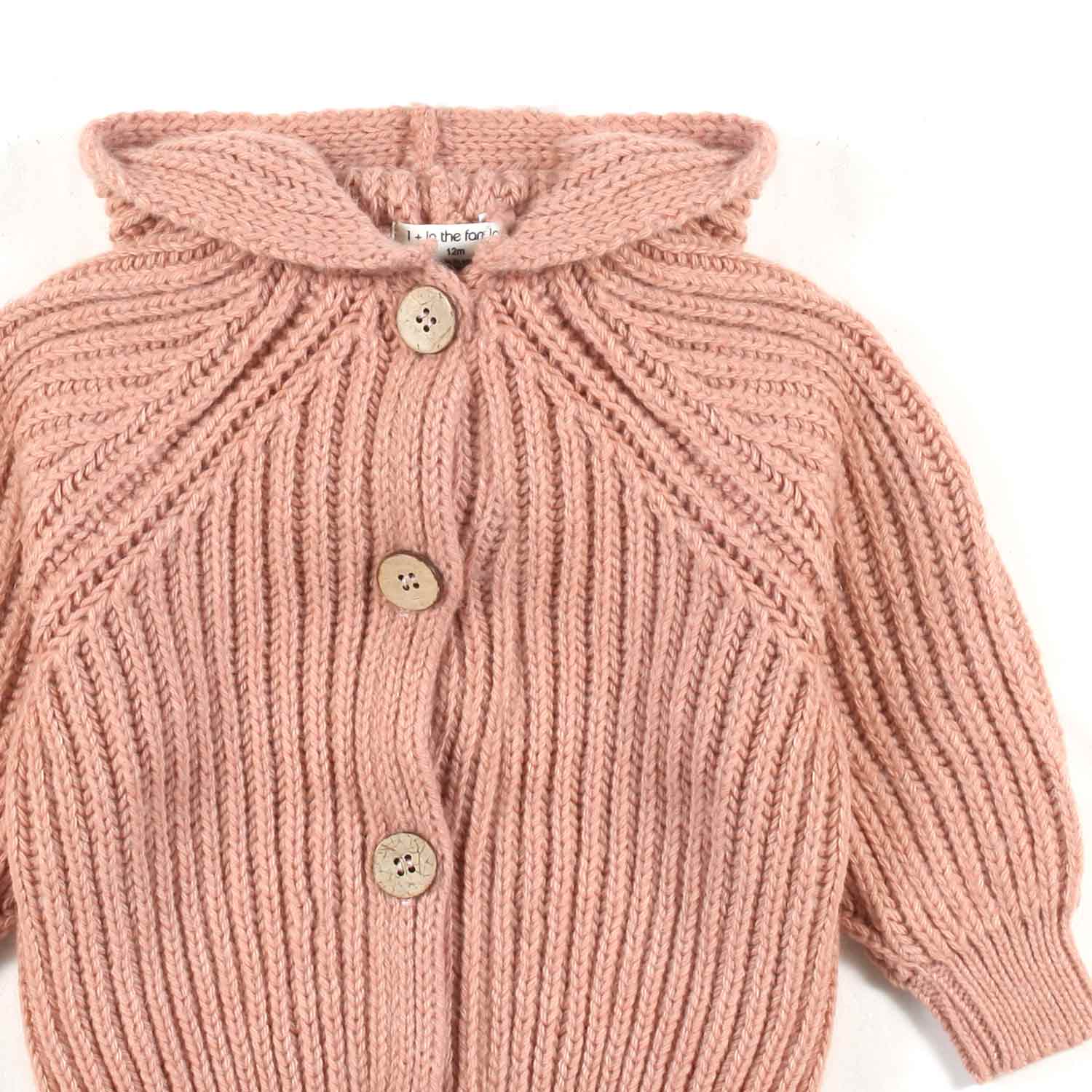 CARDIGAN CON CAPPUCCIO ANIOL ROSA BAMBINA - annameglio.com abbigliamento moda