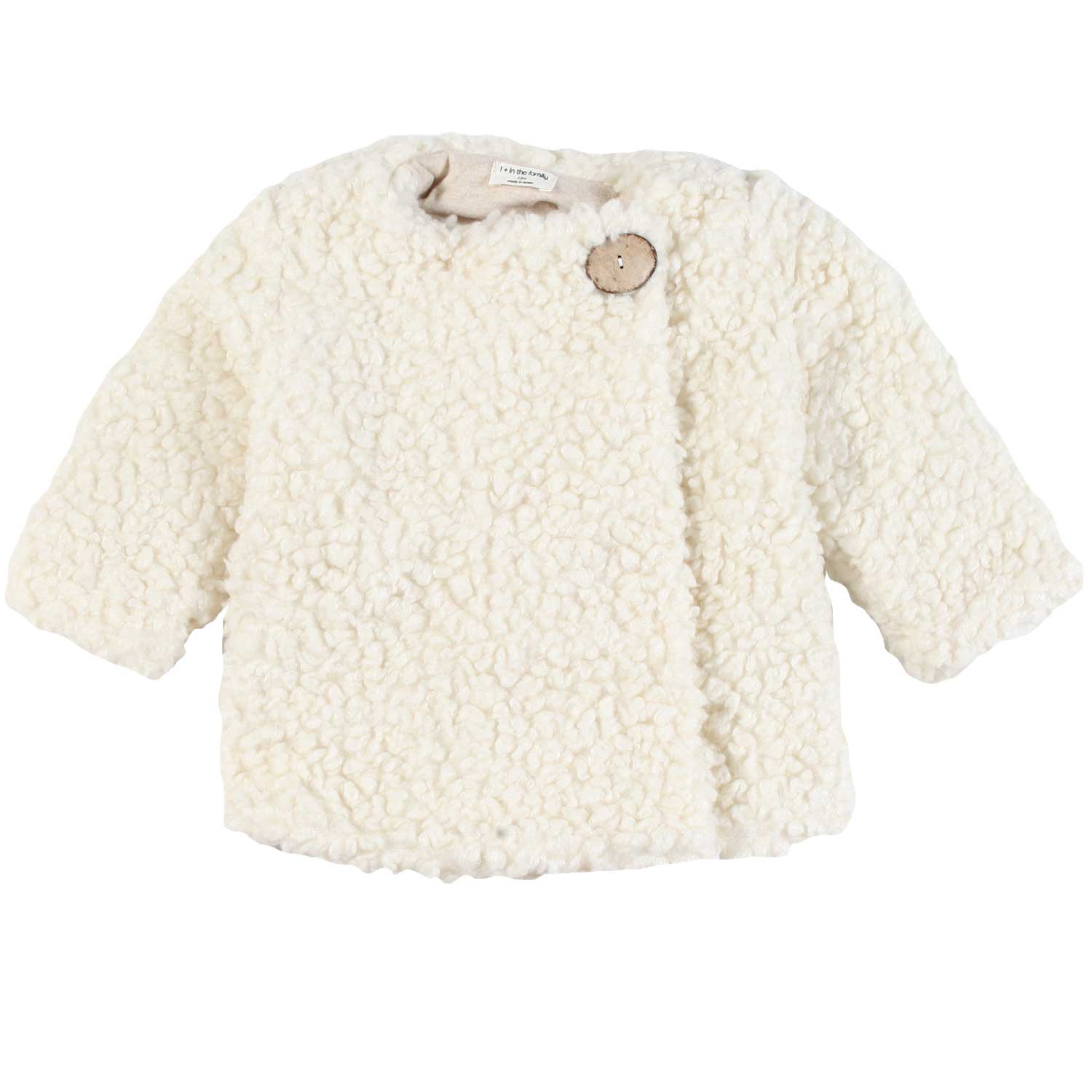 CAPPOTTINO BIMBA UXUE ECRU IN ECOPELLICCIA - annameglio.com abbigliamento moda