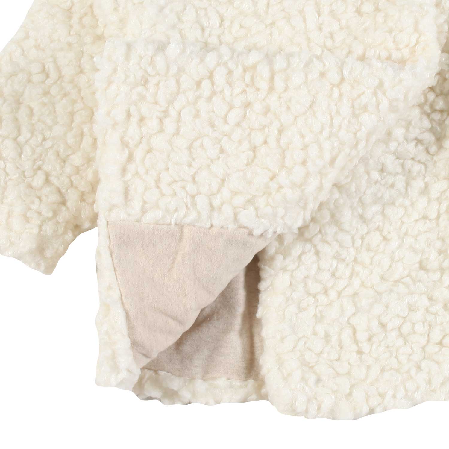 CAPPOTTINO BIMBA UXUE ECRU IN ECOPELLICCIA - annameglio.com abbigliamento moda