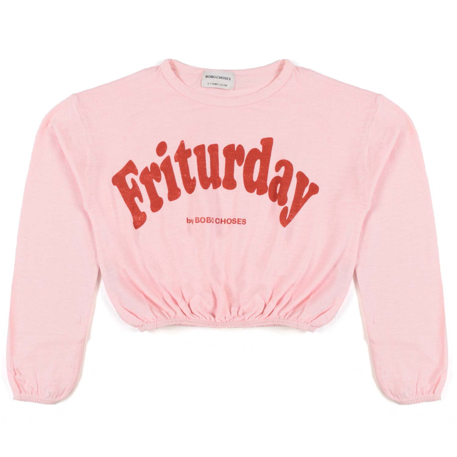 T-SHIRT CROPPED ROSA A MANICA LUNGA BAMBINA - annameglio.com abbigliamento moda