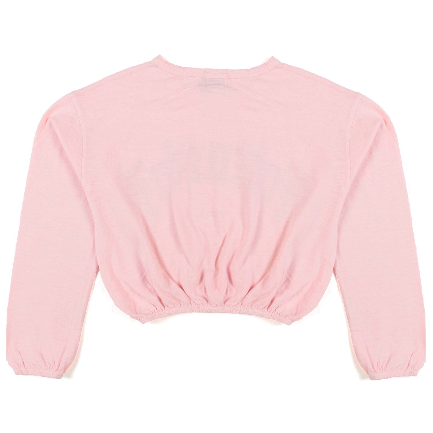 T-SHIRT CROPPED ROSA A MANICA LUNGA BAMBINA - annameglio.com abbigliamento moda