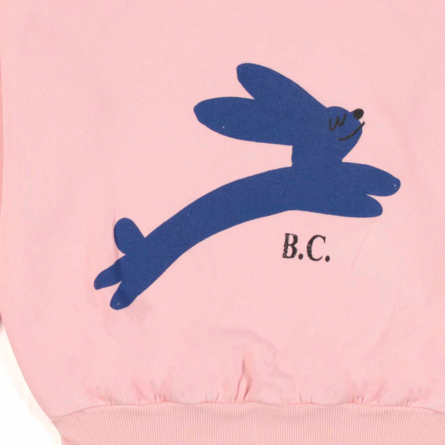 FELPA ROSA CON STAMPA BLU BAMBINA - annameglio.com abbigliamento moda