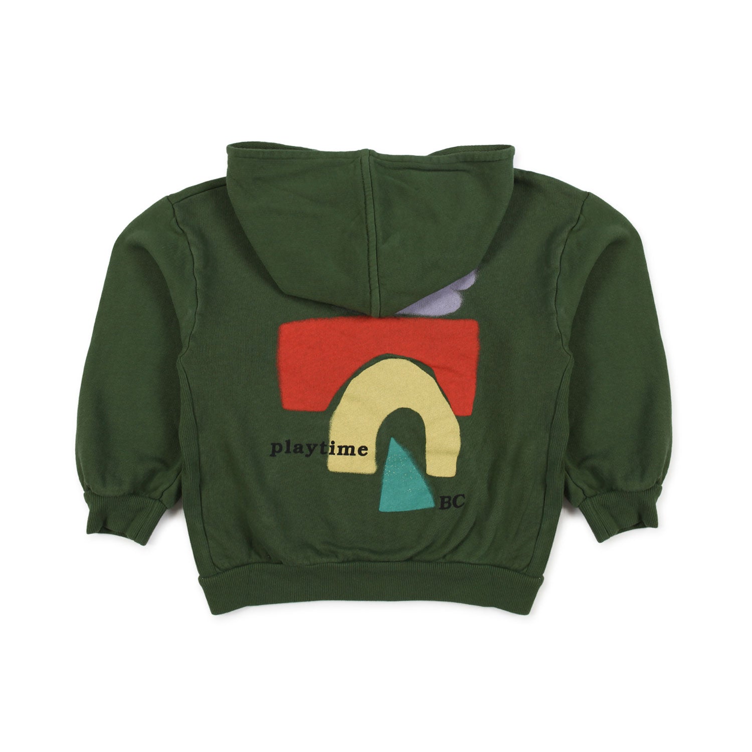 FELPA VERDE CON CAPPUCCIO E STAMPE BAMBINO - annameglio.com abbigliamento moda