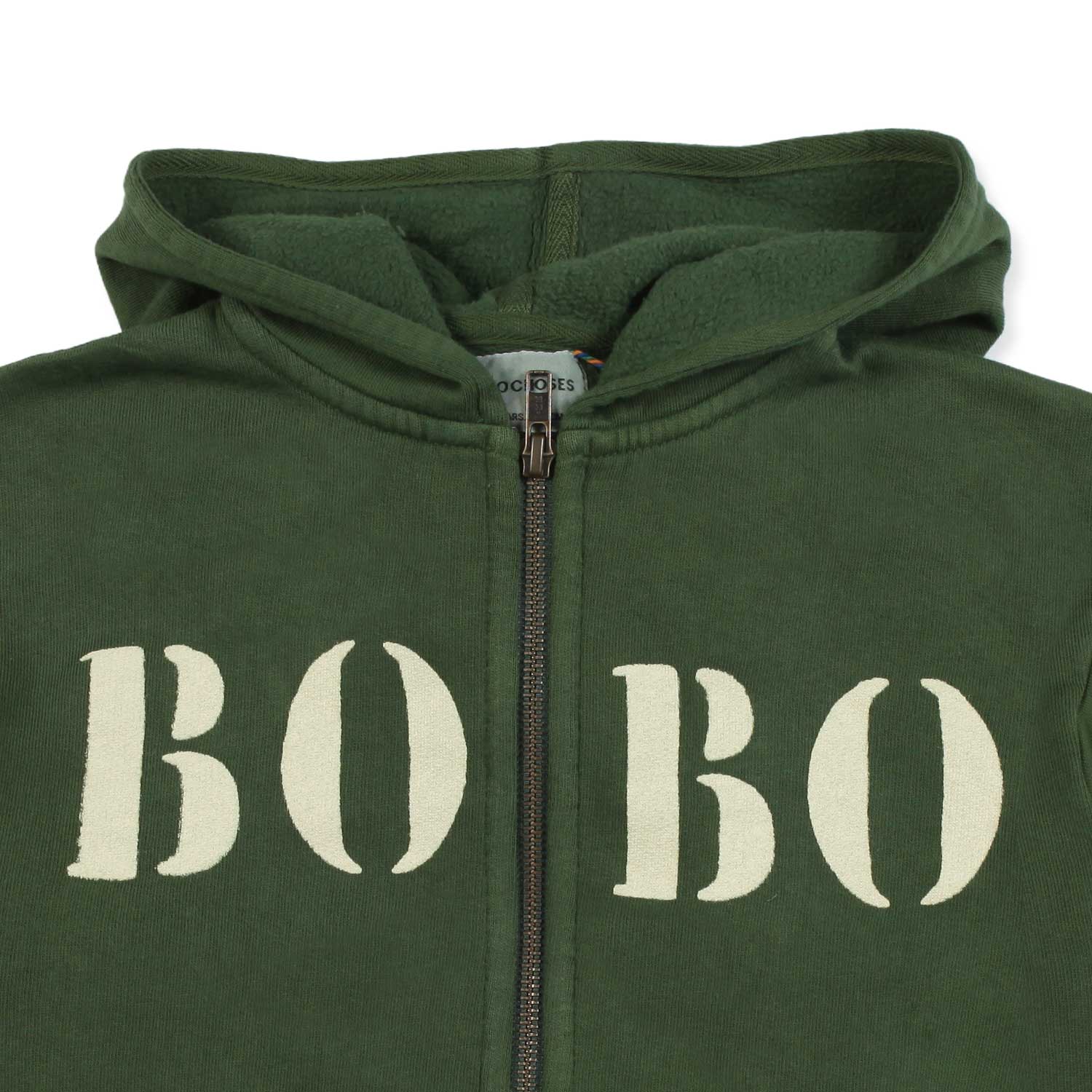 FELPA VERDE CON CAPPUCCIO E STAMPE BAMBINO - annameglio.com abbigliamento moda