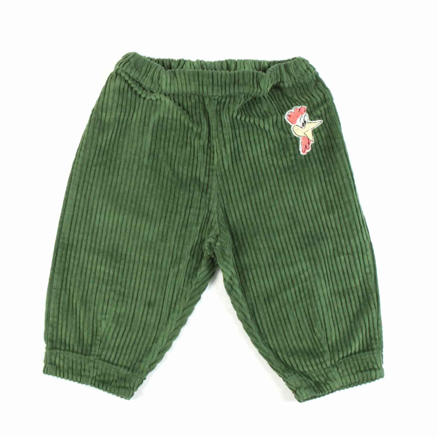 PANTALONE BABY VERDE IN VELLUTO A COSTE - annameglio.com abbigliamento moda