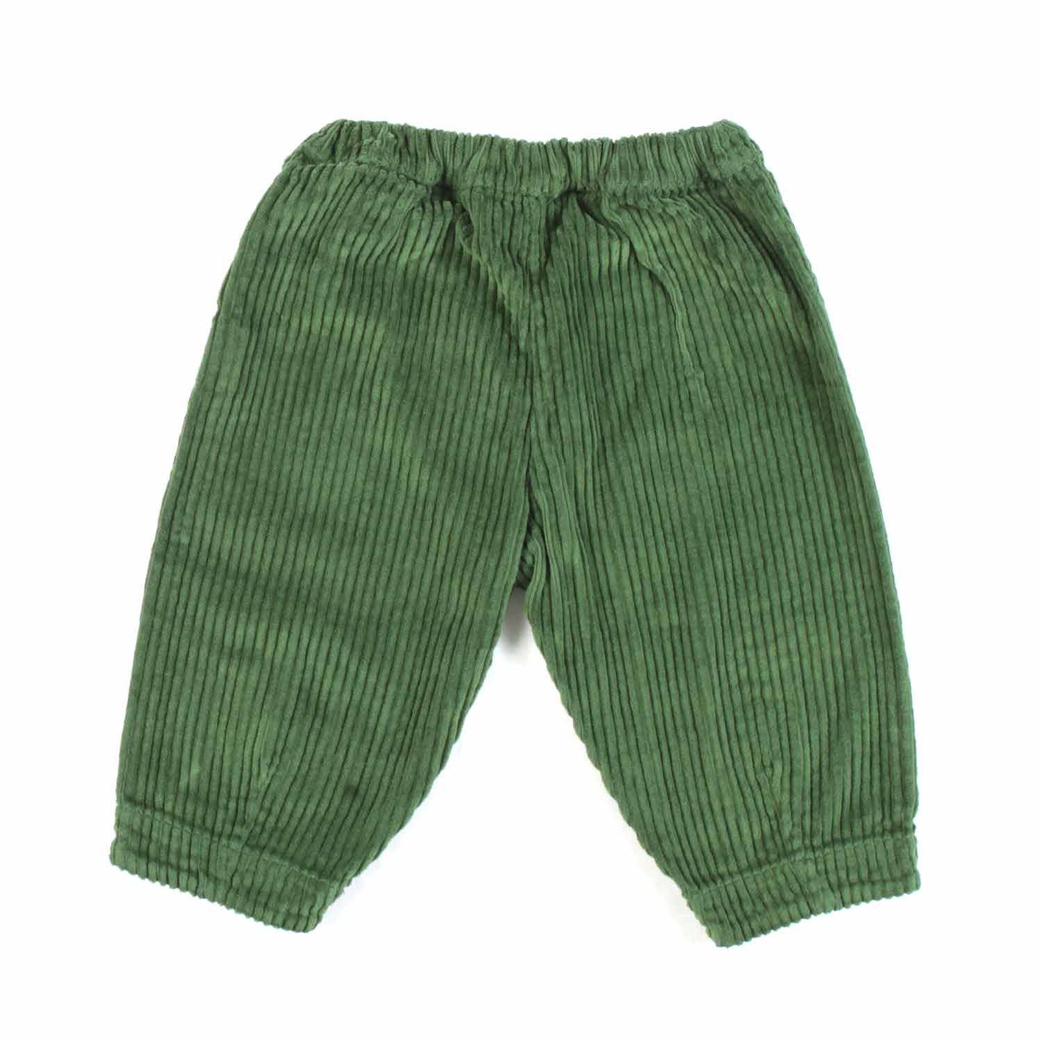 PANTALONE BABY VERDE IN VELLUTO A COSTE - annameglio.com abbigliamento moda