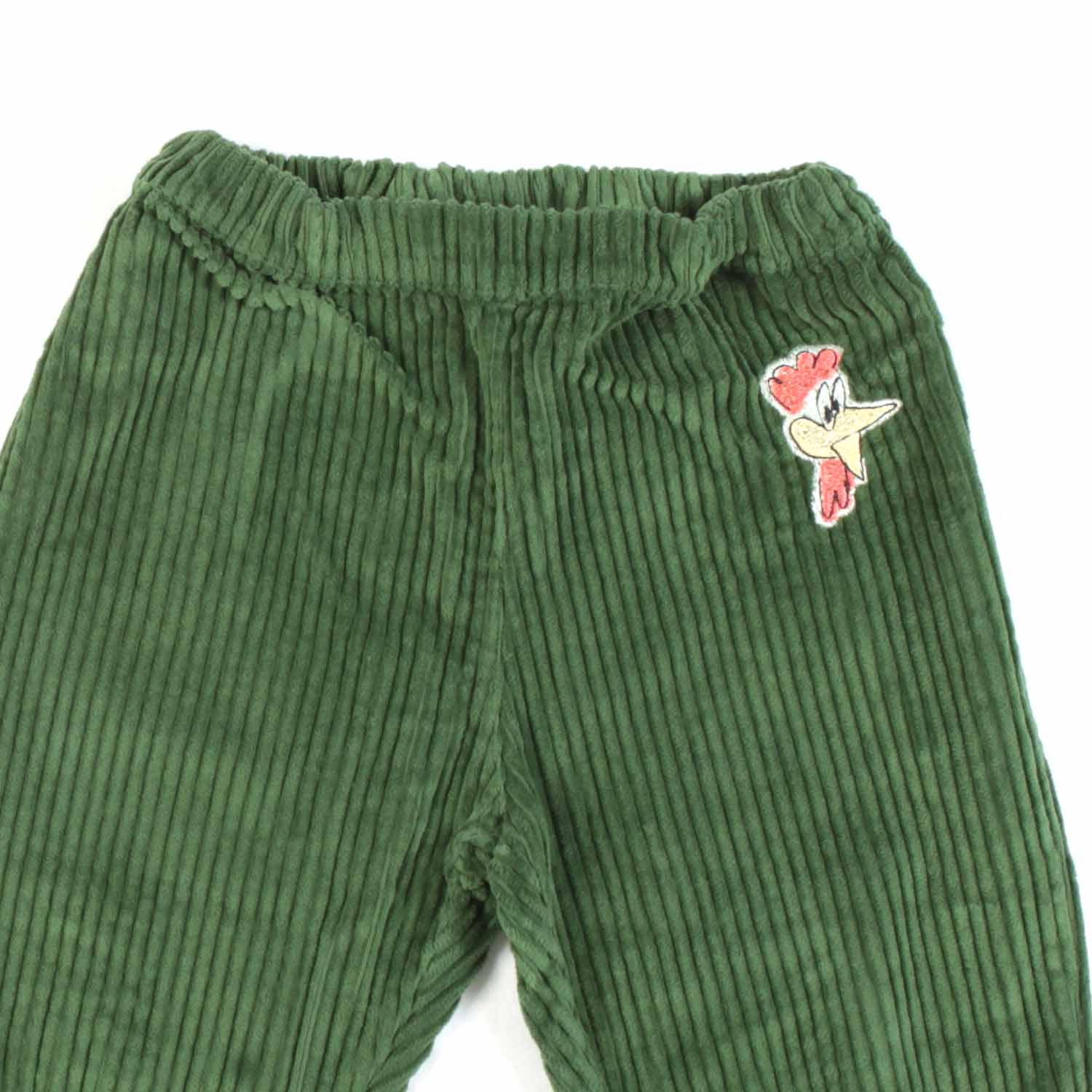 PANTALONE BABY VERDE IN VELLUTO A COSTE - annameglio.com abbigliamento moda