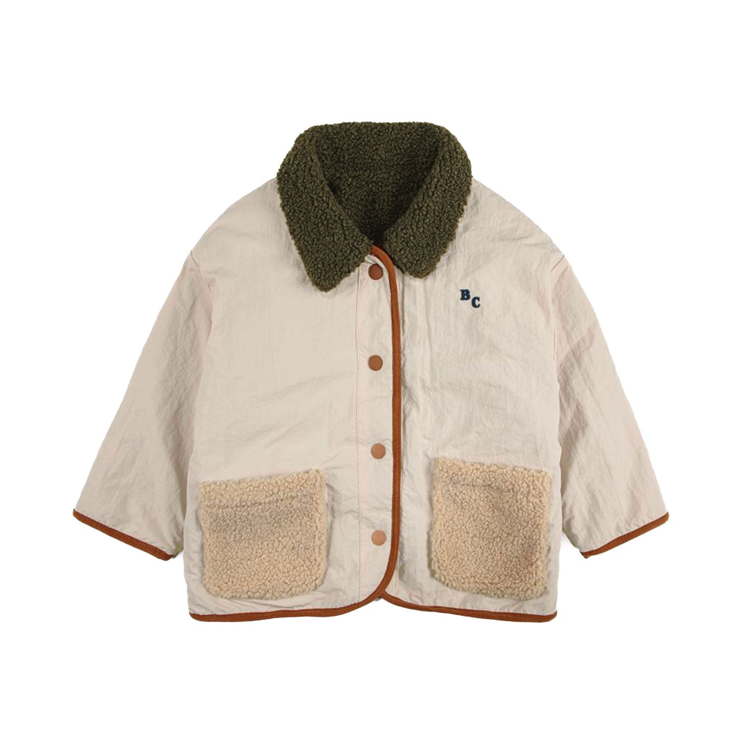 GIUBBOTTO REVERSIBILE BEIGE E VERDE BAMBINO - annameglio.com abbigliamento moda