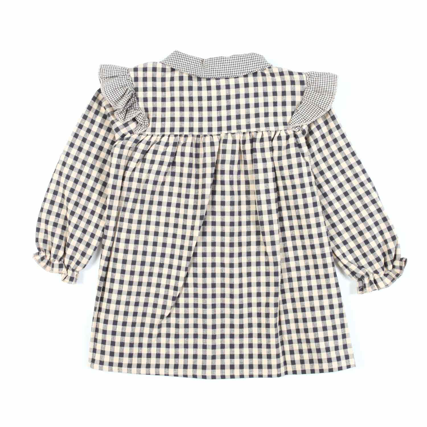 VESTITO CREMA E NERO VICHY BIMBA - annameglio.com abbigliamento moda