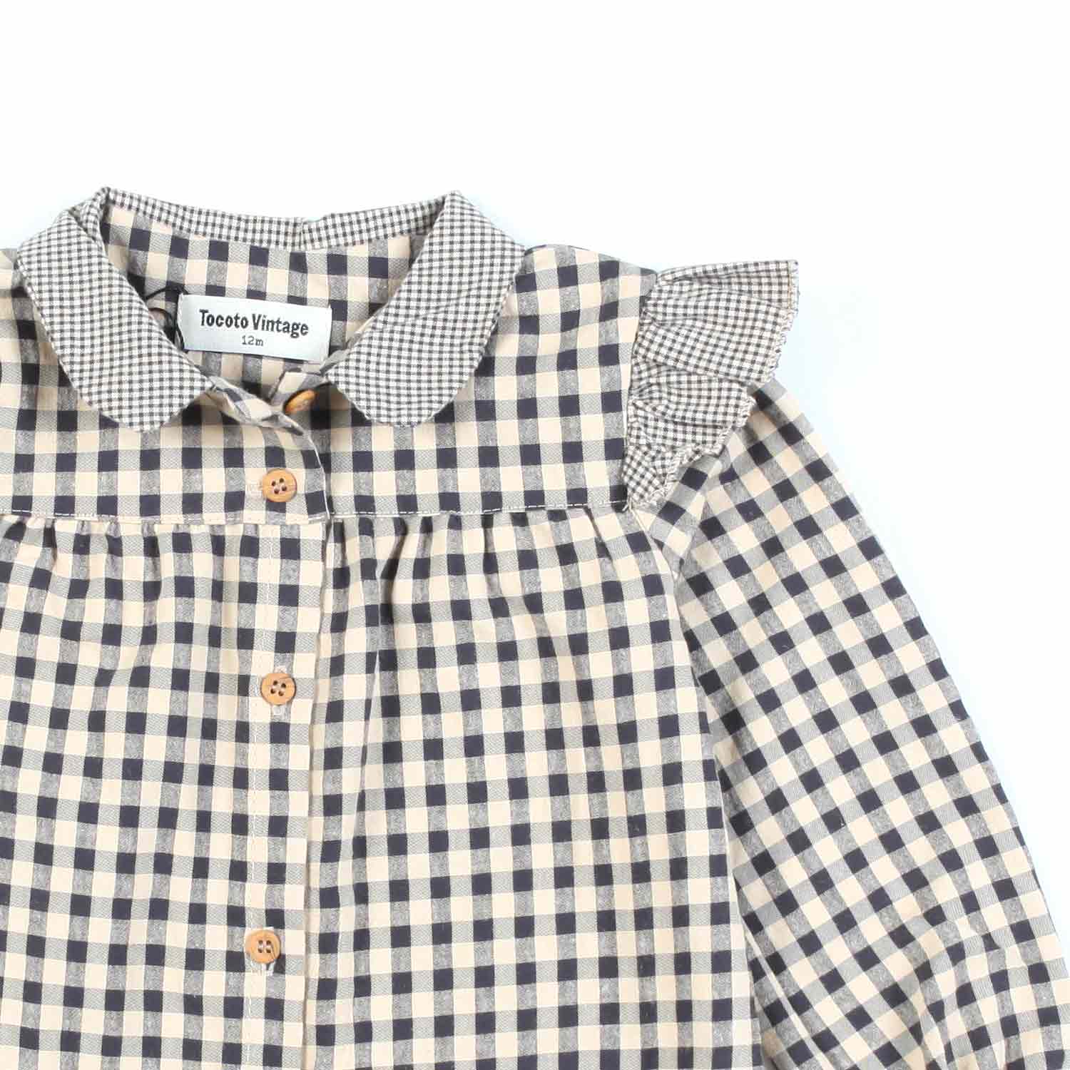 VESTITO CREMA E NERO VICHY BIMBA - annameglio.com abbigliamento moda