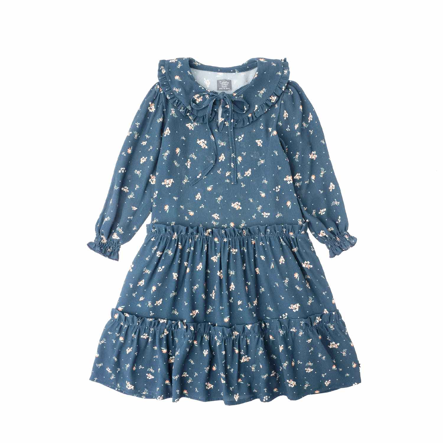 VESTITO OTTANIO CON FIORI MULTICOLOR BAMBINA - annameglio.com abbigliamento moda