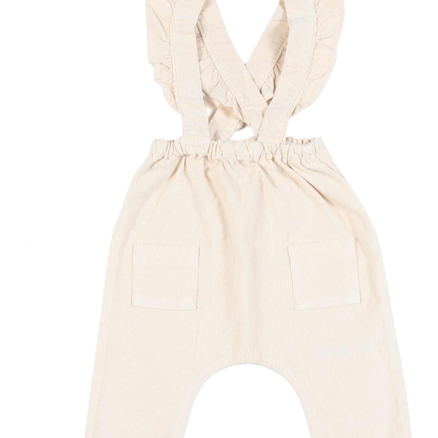 SALOPETTE CORDUROY OFF WHITE BIMBA E NEONATA - annameglio.com abbigliamento moda