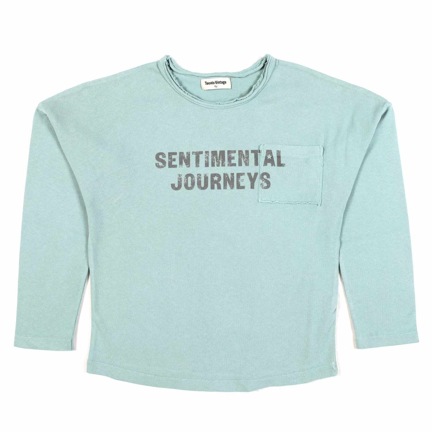 T-SHIRT MANICA LUNGA VERDE TIFFANY BAMBINA E TEEN - annameglio.com abbigliamento moda