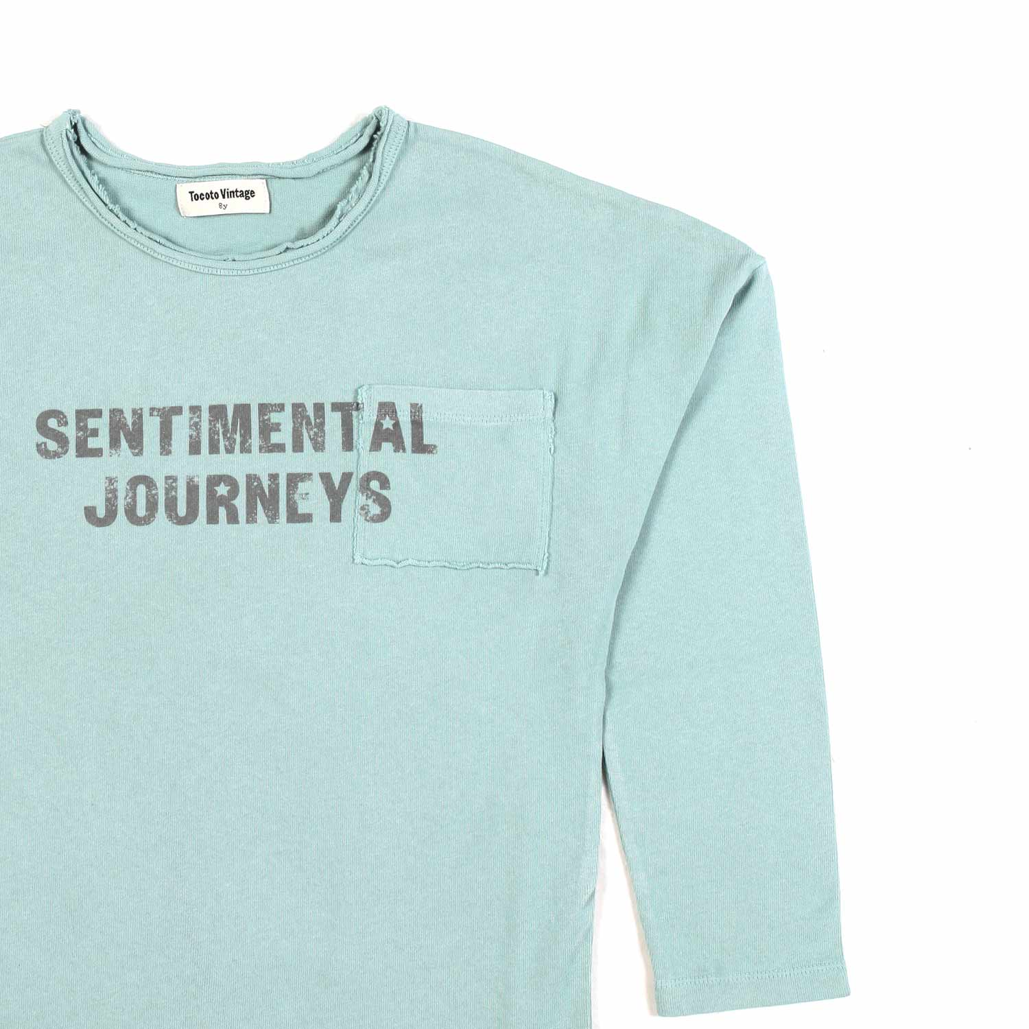 T-SHIRT MANICA LUNGA VERDE TIFFANY BAMBINA E TEEN - annameglio.com abbigliamento moda