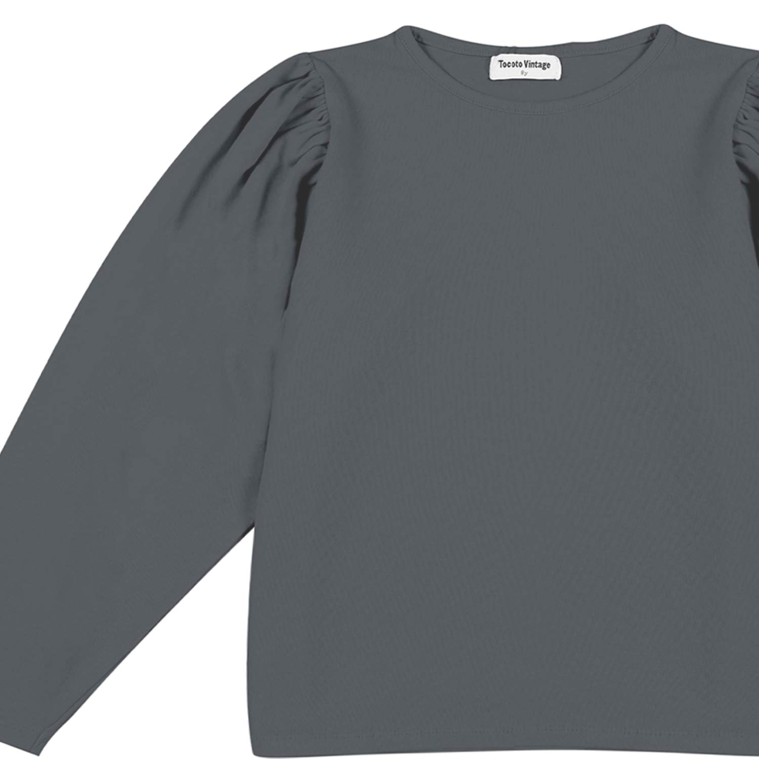 T-SHIRT MANICA LUNGA GRIGIO SCURO BAMBINA E TEEN - annameglio.com abbigliamento moda