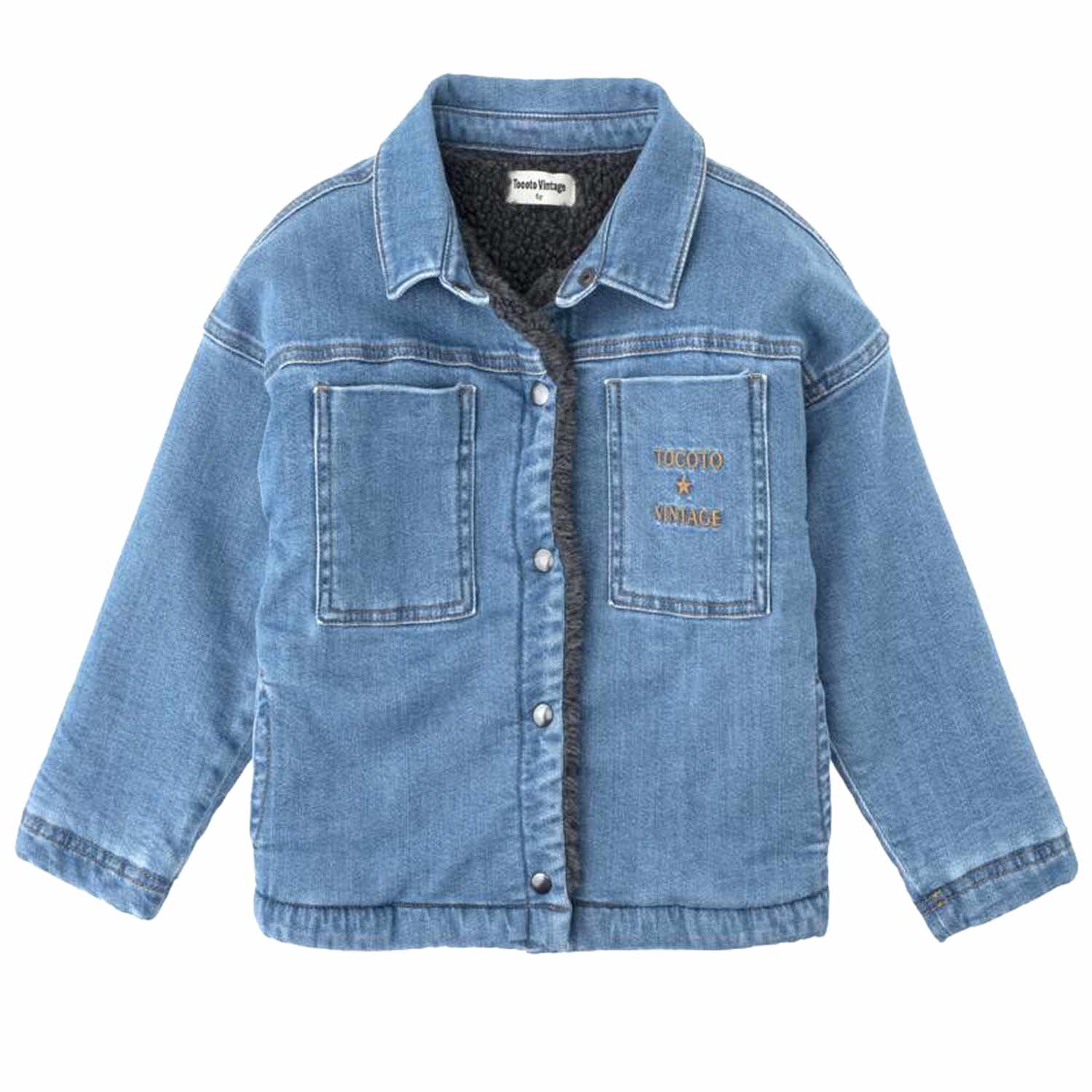 GIUBBOTTO UNISEX IN DENIM CHIARO E TEDDY - annameglio.com abbigliamento moda