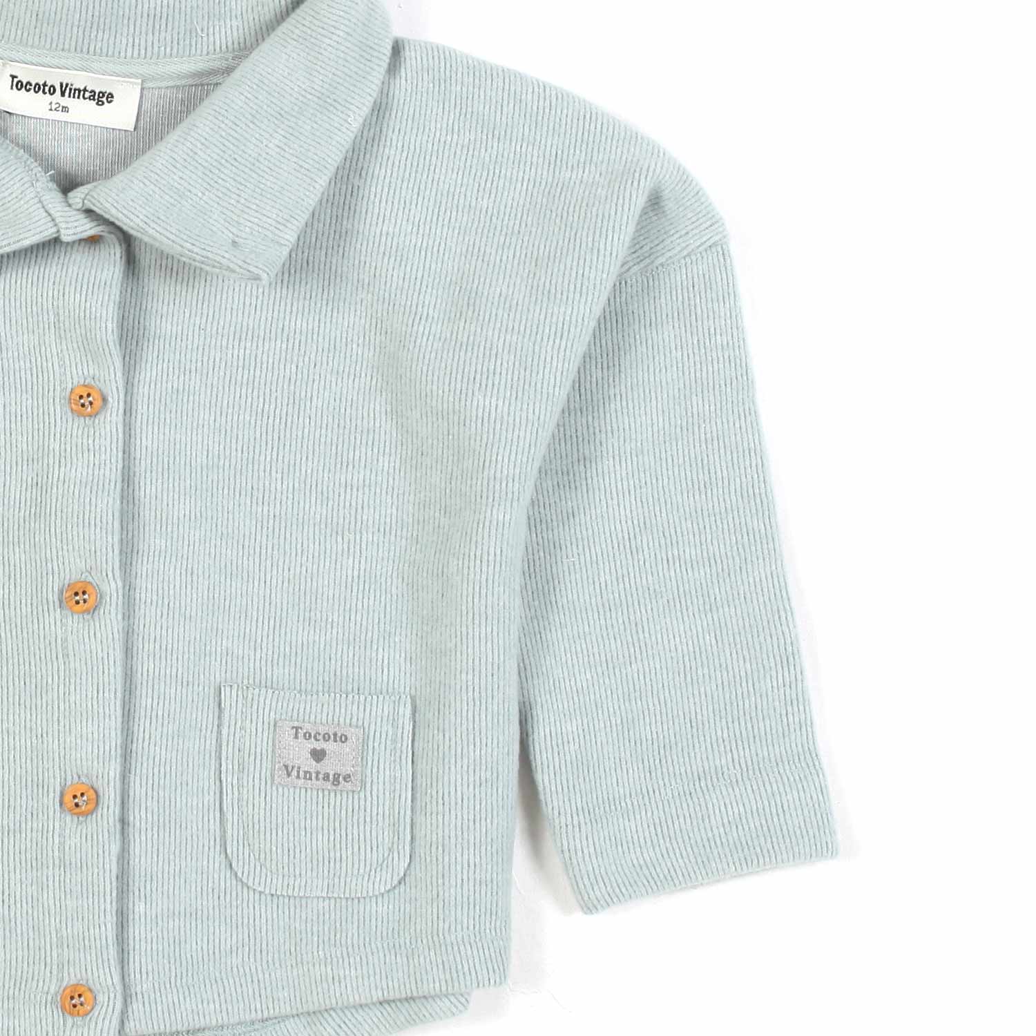 CAMICIA CORDUROY VERDE TIFFANY BIMBA - annameglio.com abbigliamento moda