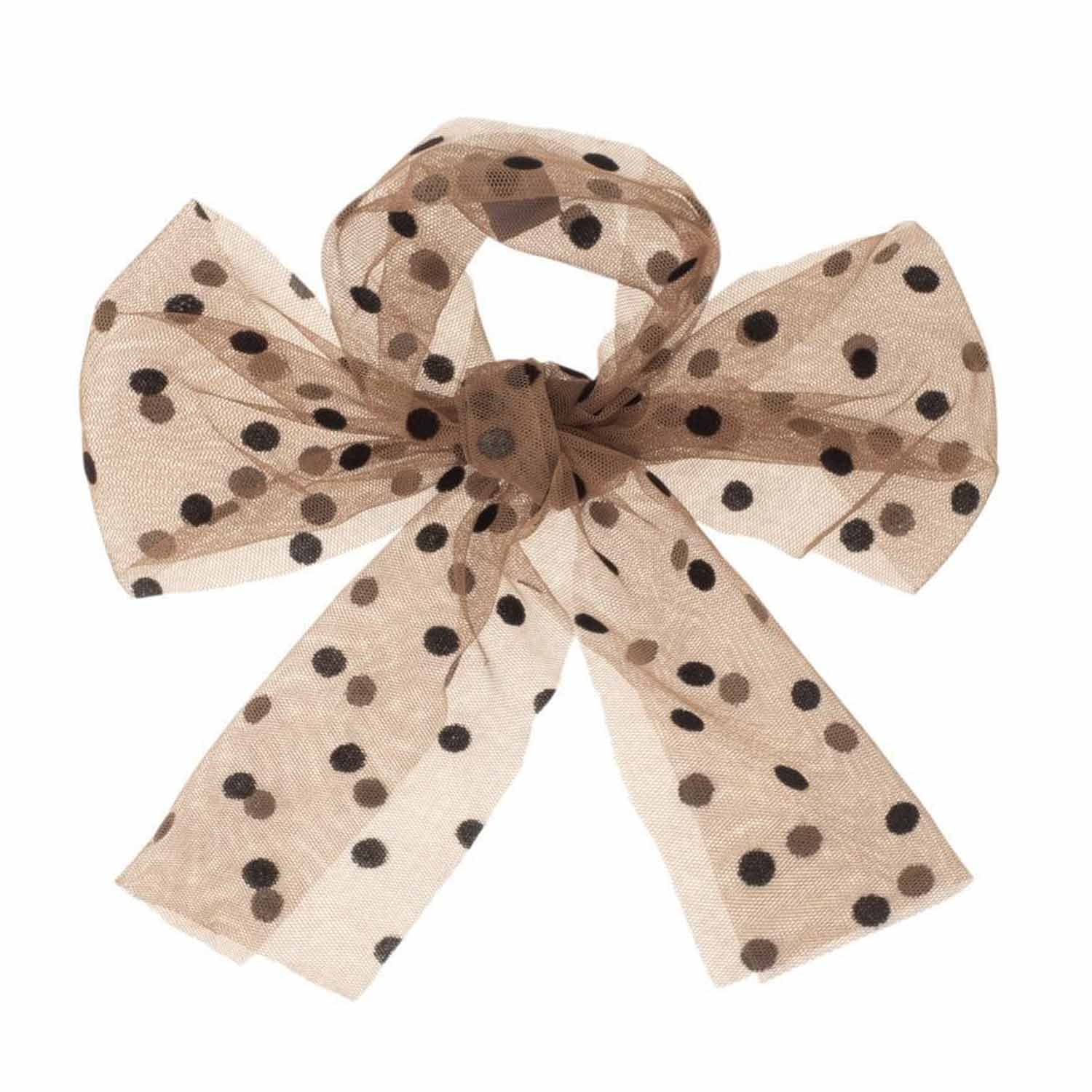 FOULARD TULLE MARRONE A POIS BAMBINA E TEEN - annameglio.com abbigliamento moda