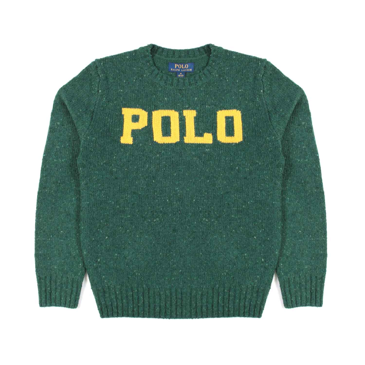 PULLOVER VERDE CON LOGO GIALLO BAMBINO E RAGAZZO - annameglio.com abbigliamento moda