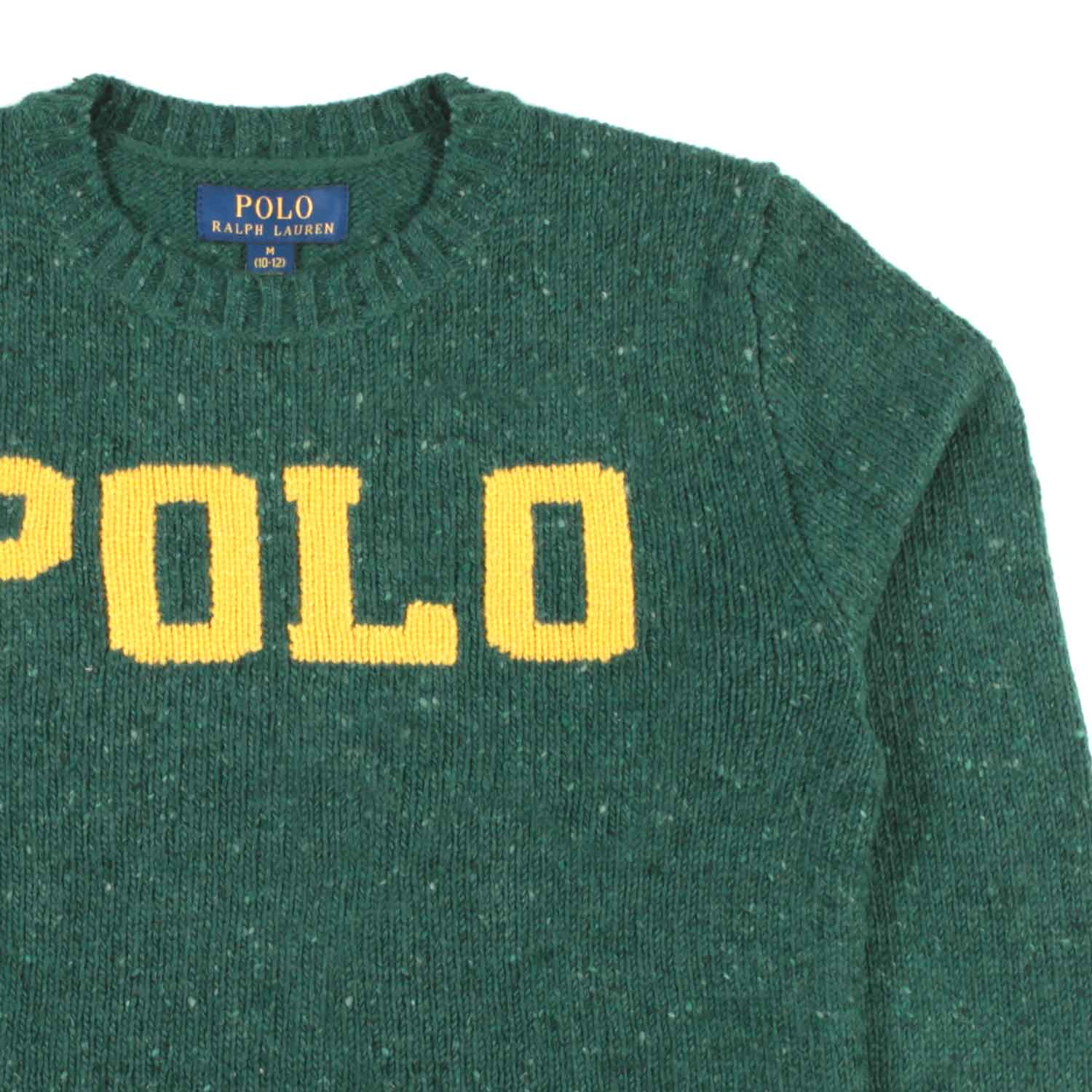 PULLOVER VERDE CON LOGO GIALLO BAMBINO E RAGAZZO - annameglio.com abbigliamento moda