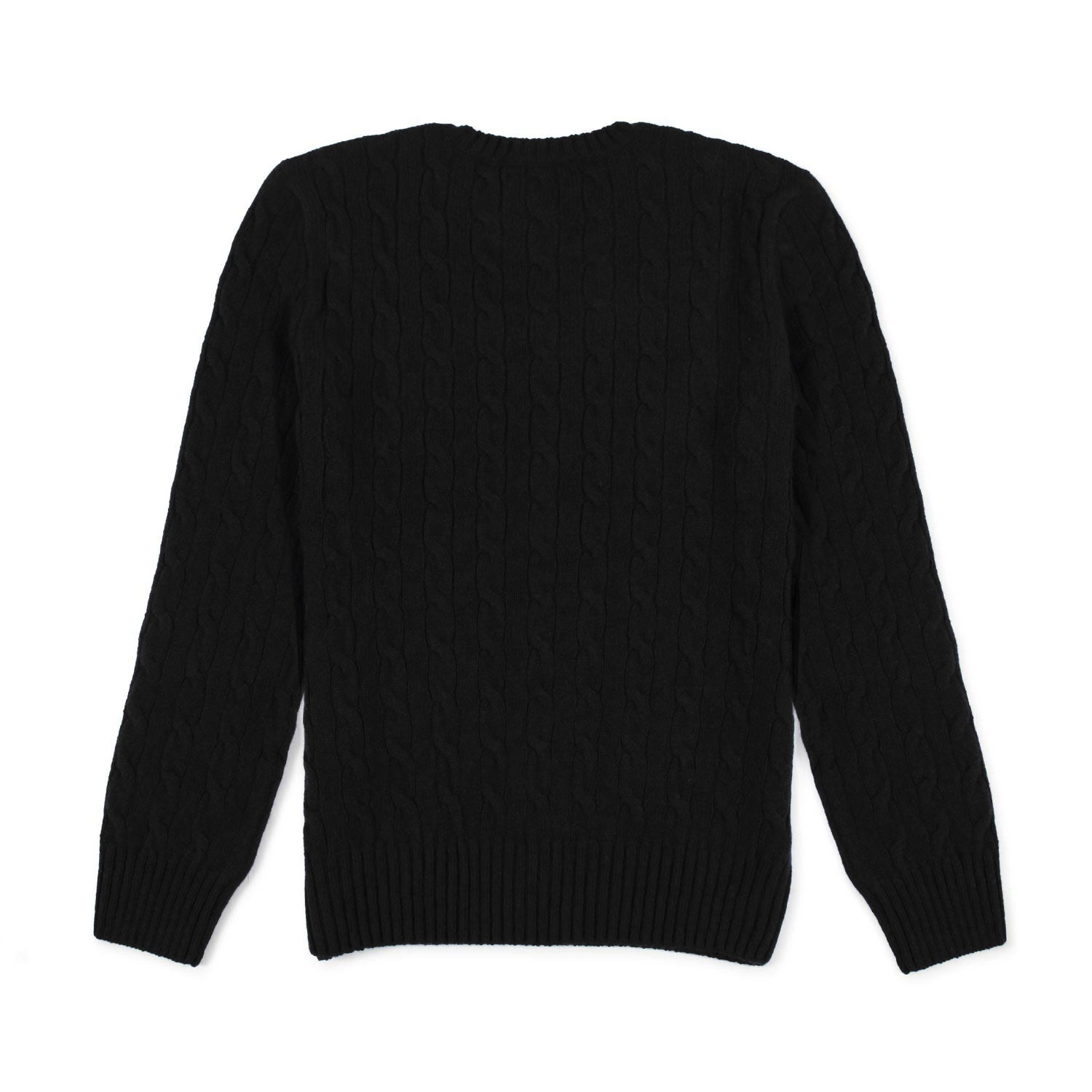 PULLOVER NO-GENDER NERO DI LANA A TRECCE - annameglio.com abbigliamento moda