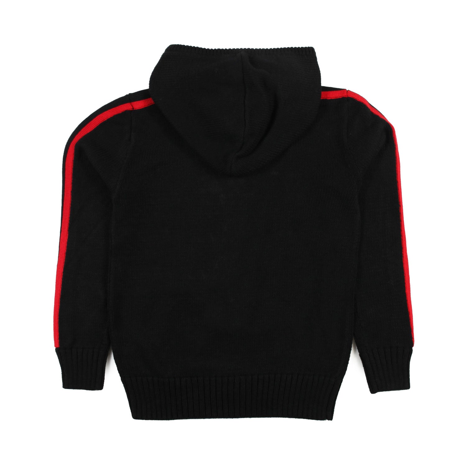 MAGLIONE NERO E ROSSO CON CAPPUCCIO E POLO BEAR - annameglio.com abbigliamento moda