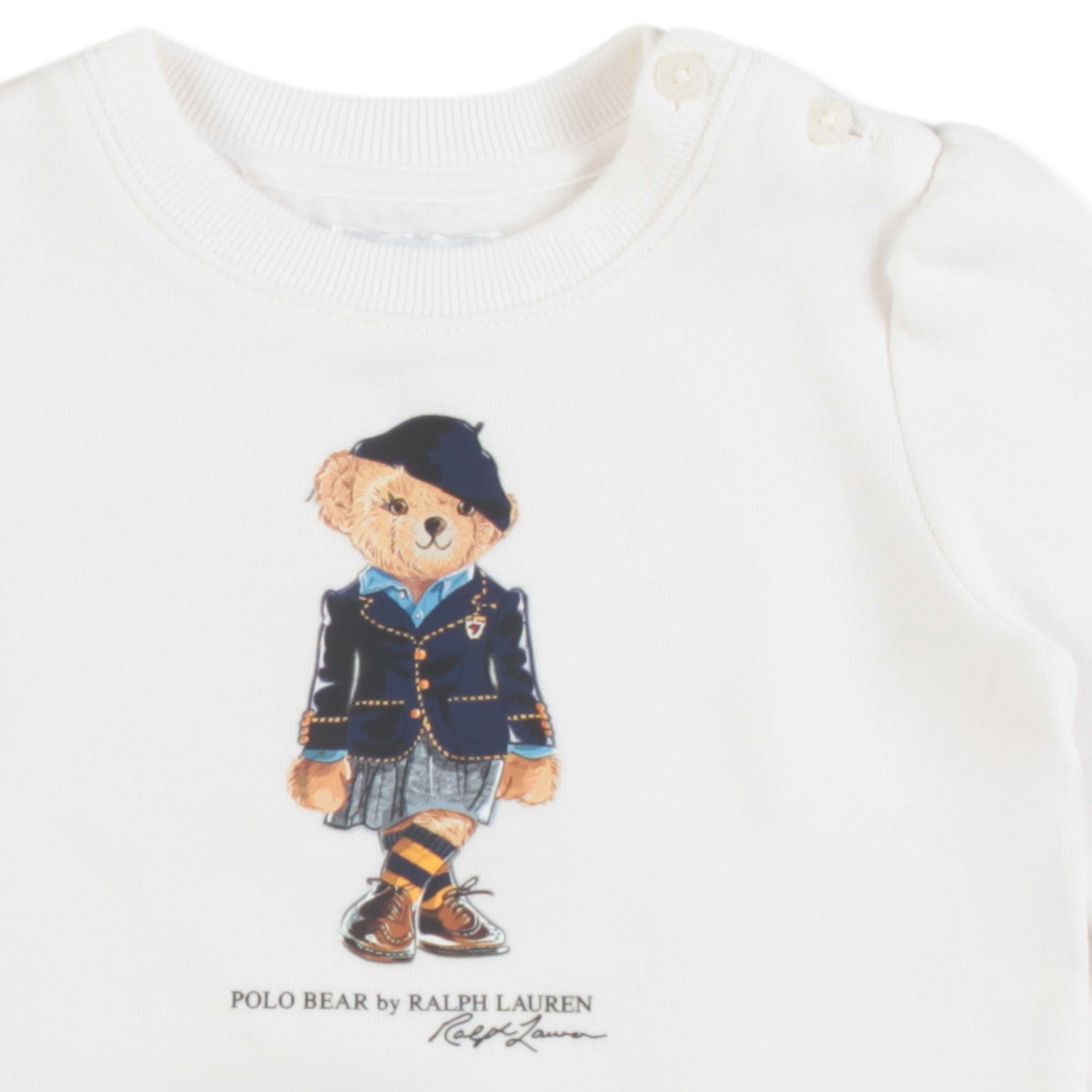 FELPA POLO BEAR BIANCA BAMBINA E NEONATA - annameglio.com abbigliamento moda