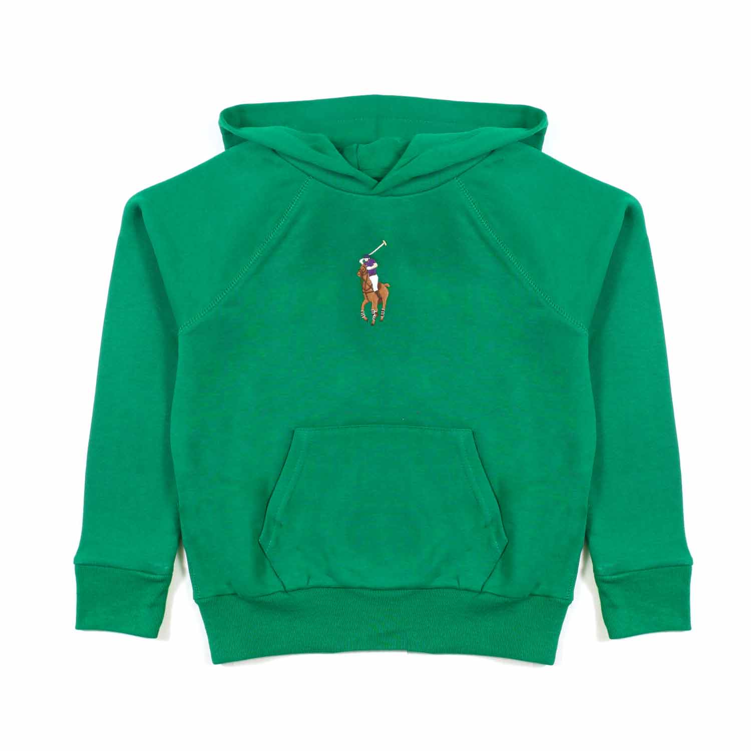 FELPA HOODIE VERDE ACCESO CON BIG PONY - annameglio.com abbigliamento moda