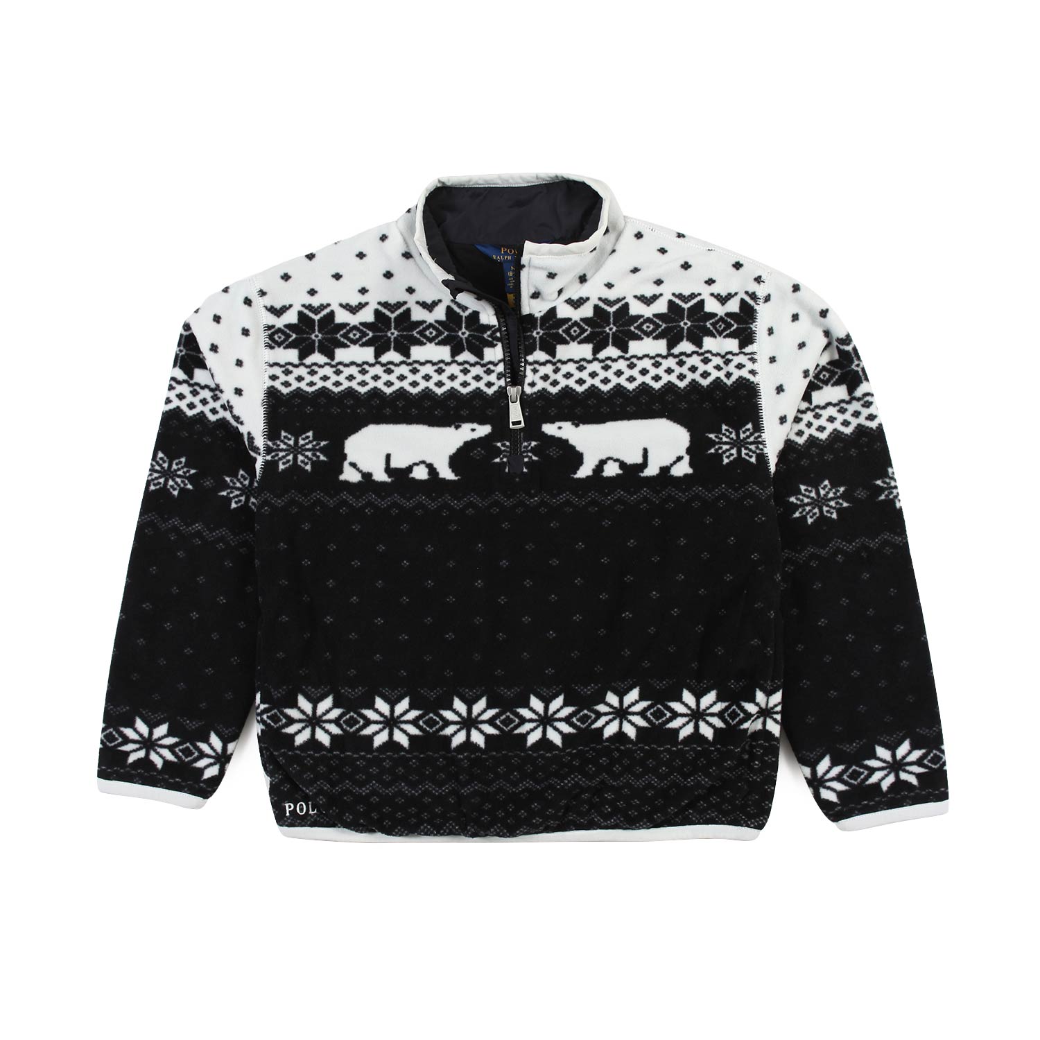 FELPA PILE FAIR ISLE NERA E BIANCA UNISEX - annameglio.com abbigliamento moda