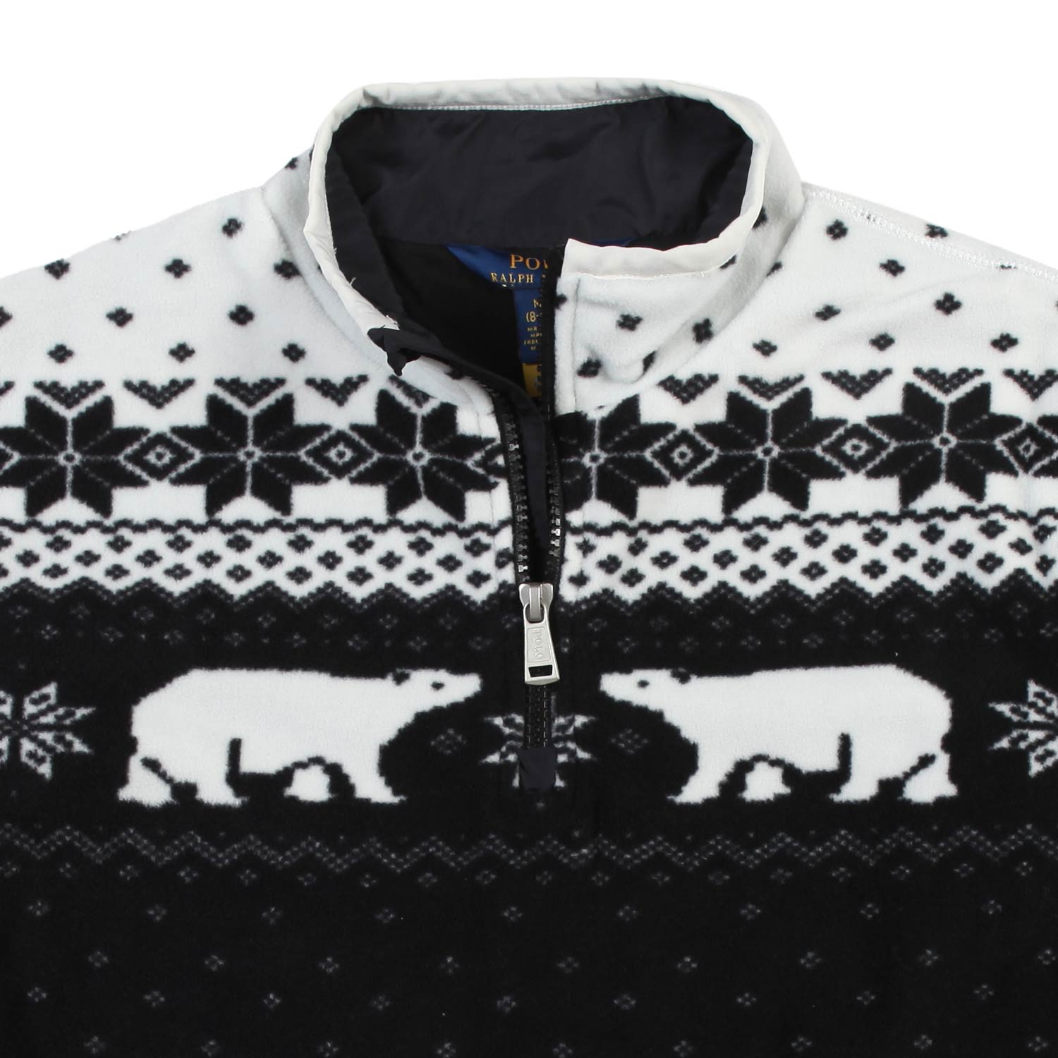 FELPA PILE FAIR ISLE NERA E BIANCA UNISEX - annameglio.com abbigliamento moda