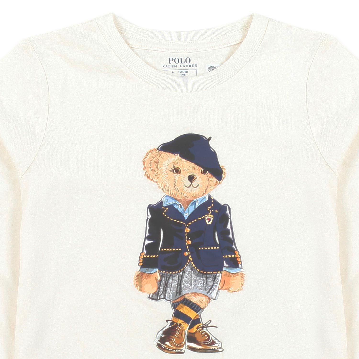 T-SHIRT POLO BEAR BIANCA A MANICA LUNGA BAMBINA - annameglio.com abbigliamento moda