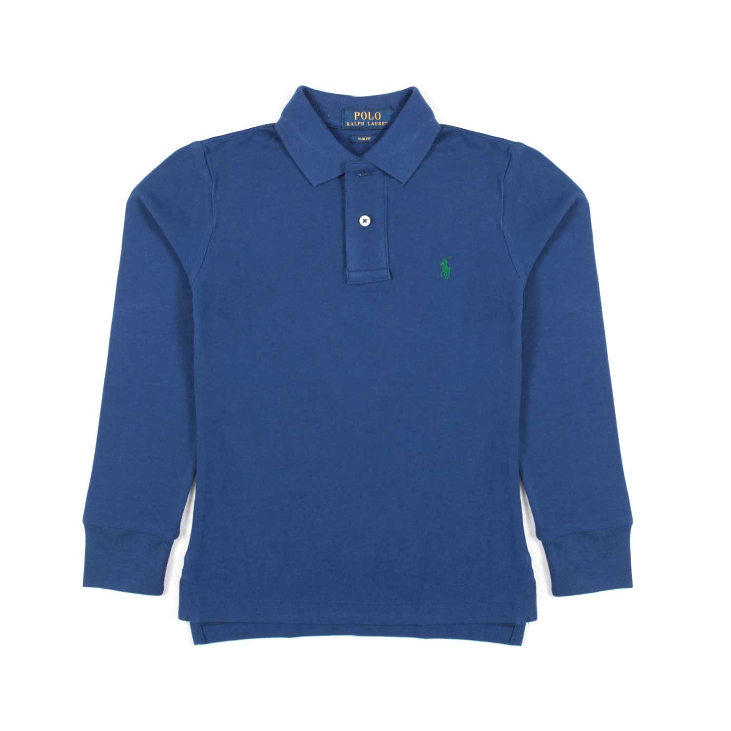 POLO BLU HARRISON A MANICA LUNGA - annameglio.com abbigliamento moda