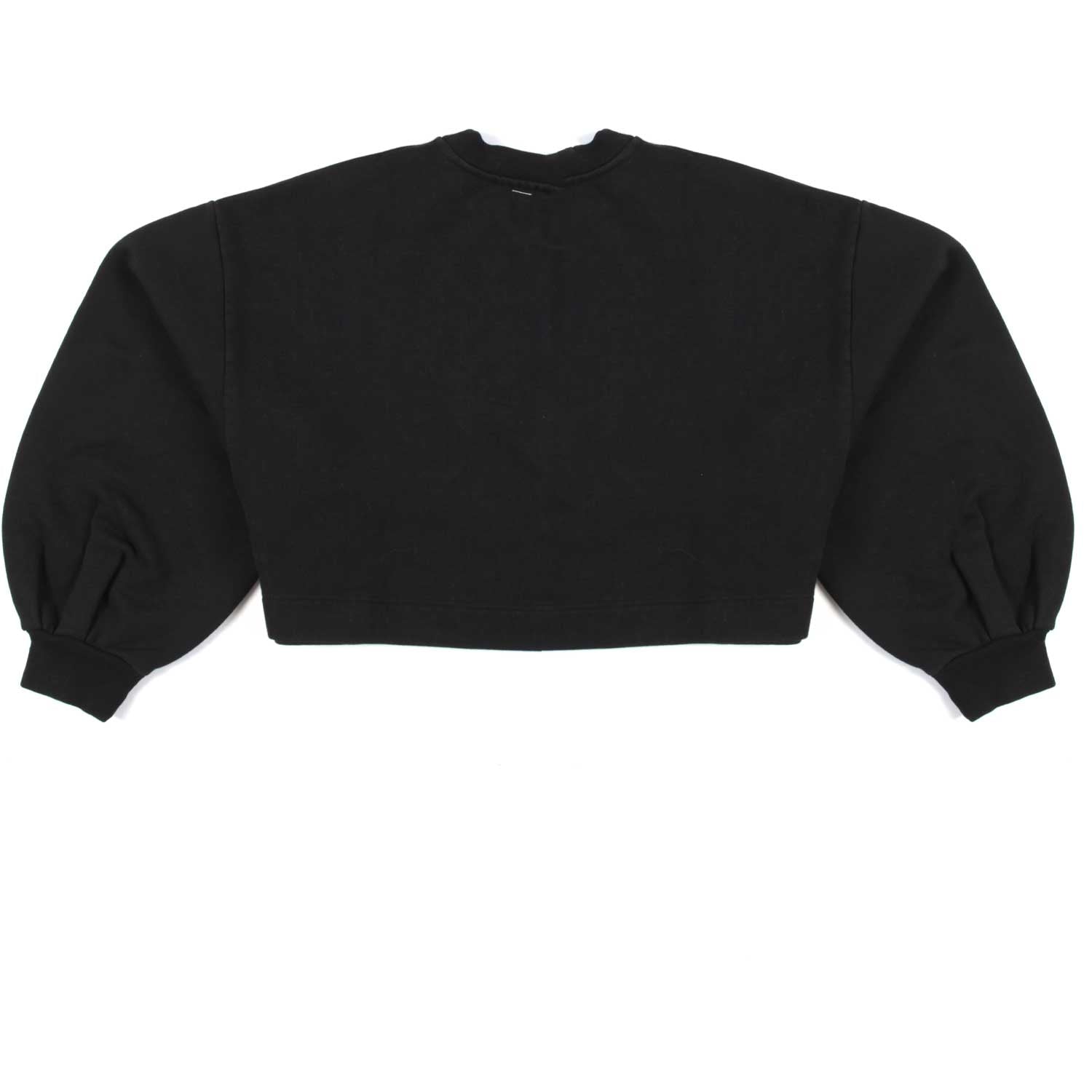 FELPA CROPPED NERA CON LOGO BAMBINA E TEEN - annameglio.com abbigliamento moda