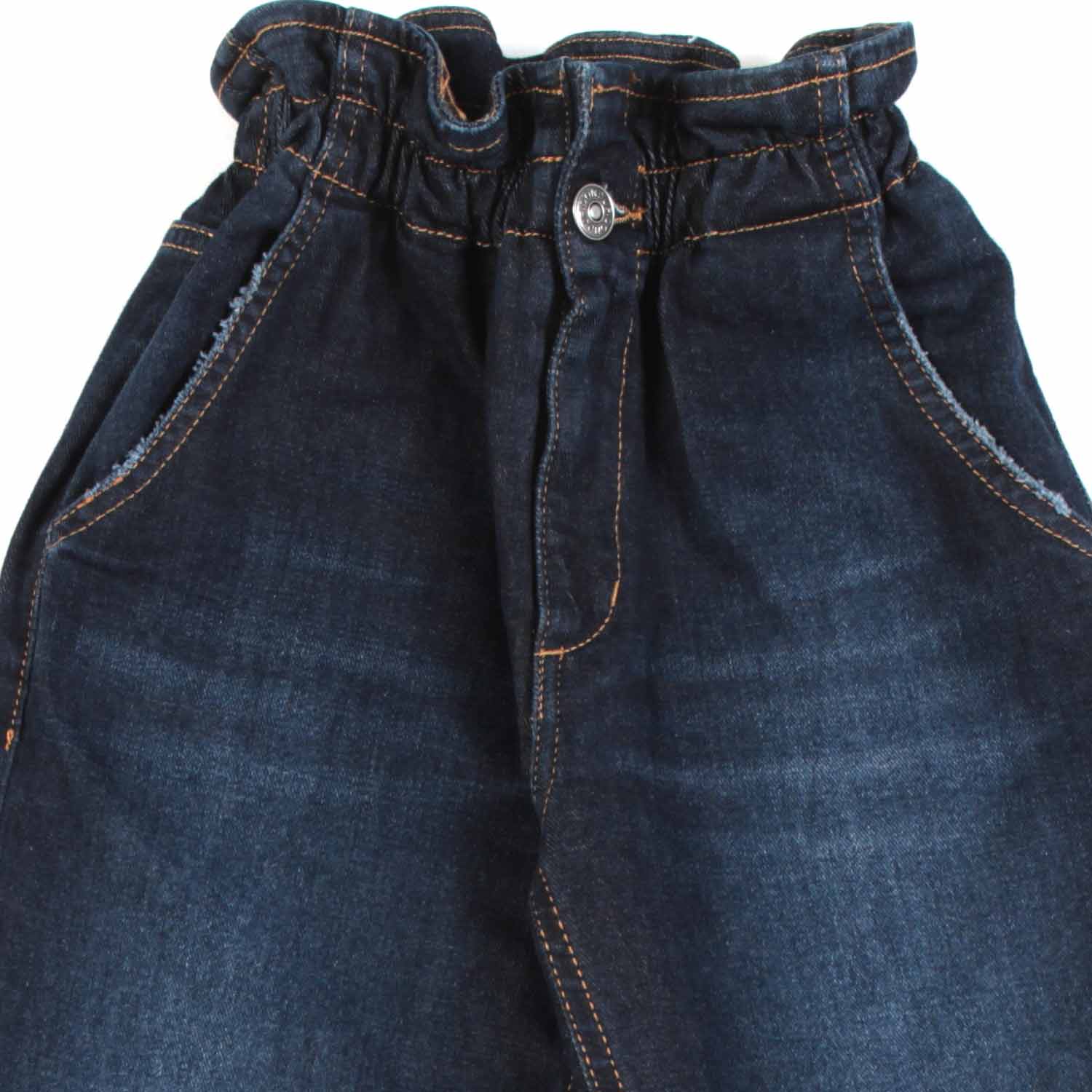JEANS PAPERBAG BLU SCURO BAMBINA E TEENAGER - annameglio.com abbigliamento moda