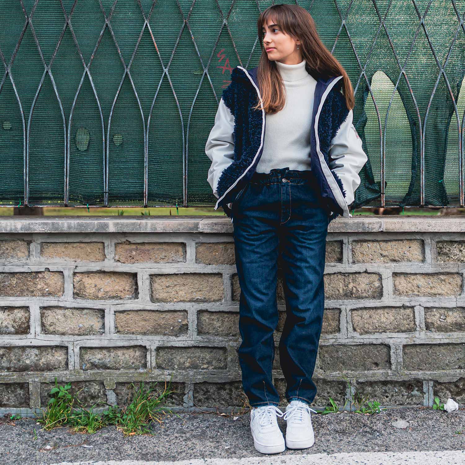 JEANS PAPERBAG BLU SCURO BAMBINA E TEENAGER - annameglio.com abbigliamento moda