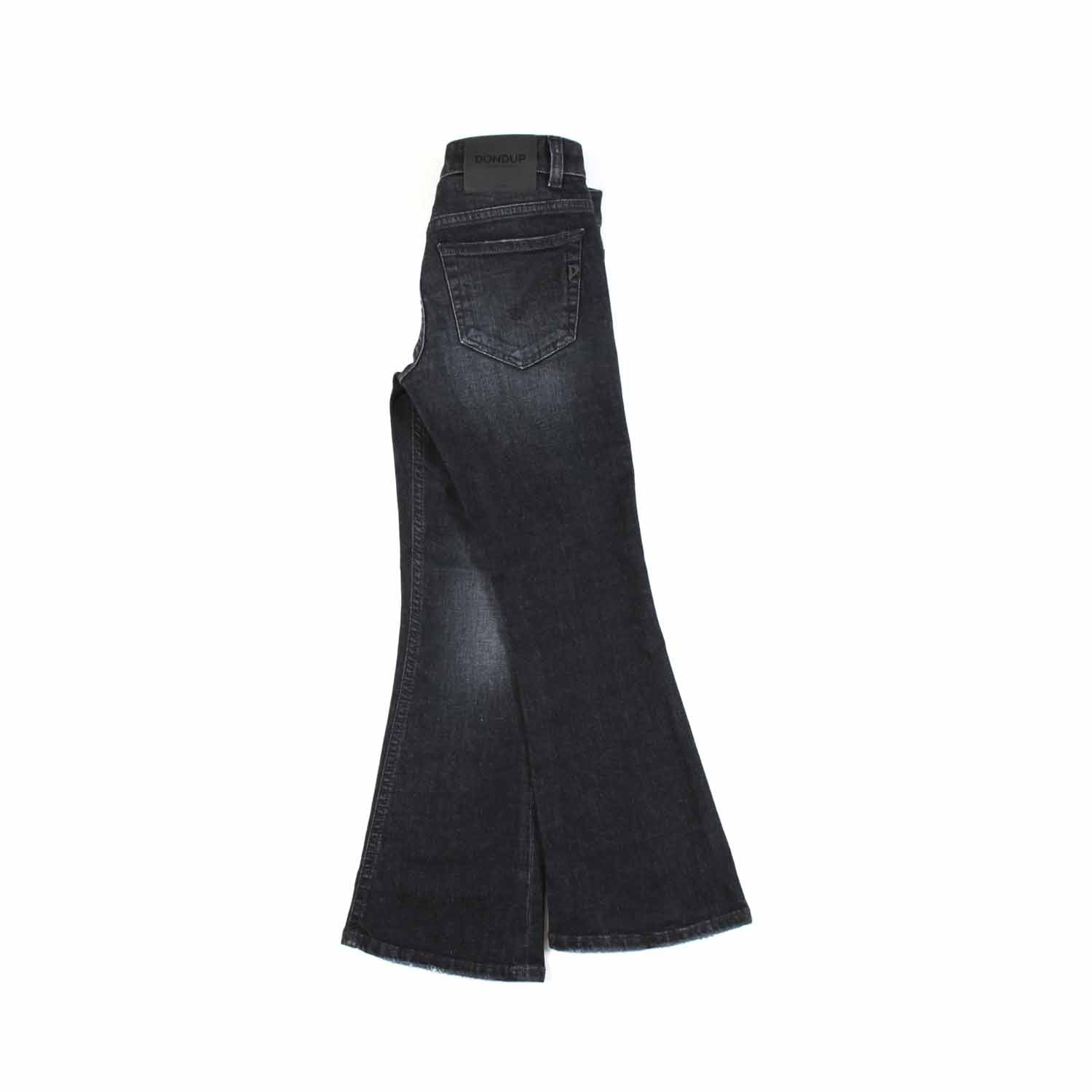 JEANS NERO A ZAMPA BAMBINA E TEENAGER - annameglio.com abbigliamento moda