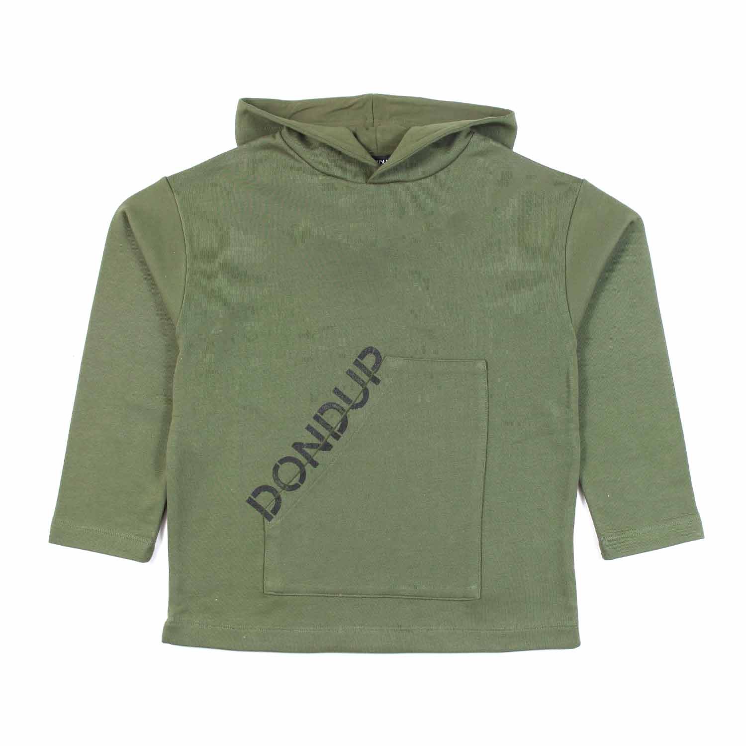 FELPA NO-GENDER VERDE MILITARE CON CAPPUCCIO - annameglio.com abbigliamento moda