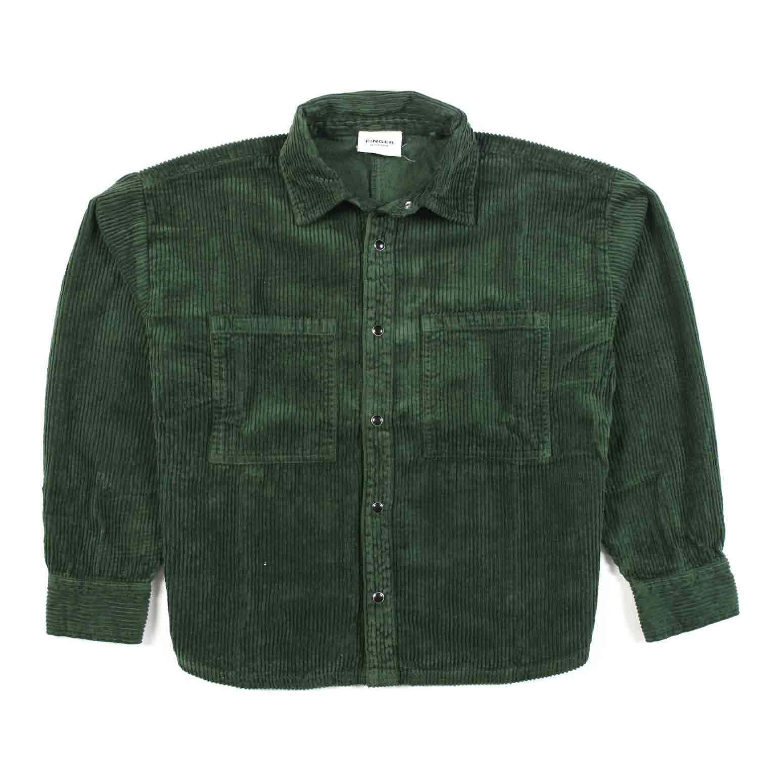 CAMICIA CORDUROY MAGALI VERDE KHAKI UNISEX - annameglio.com abbigliamento moda