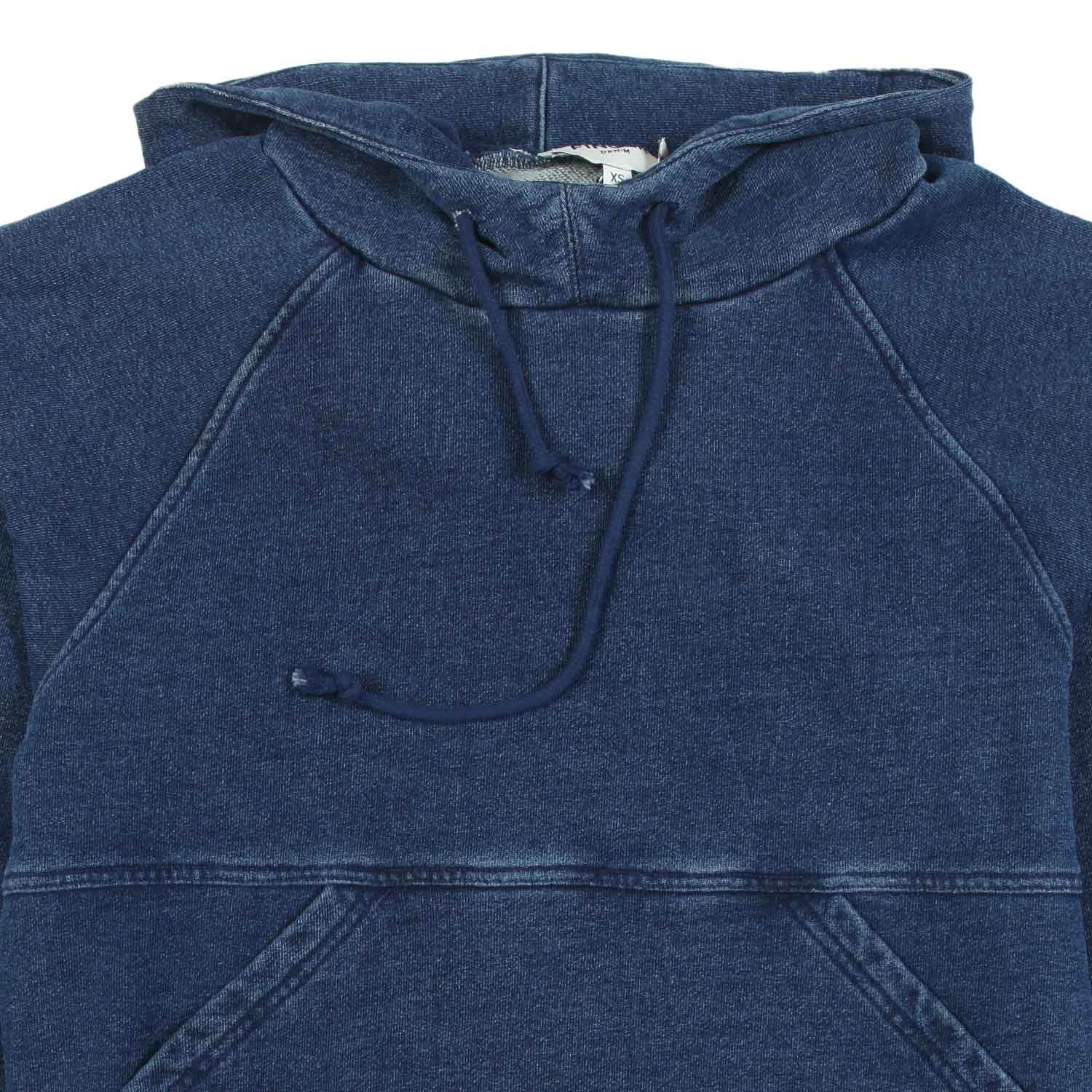 FELPA HERO INDACO CON CAPPUCCIO BAMBINA E TEEN - annameglio.com abbigliamento moda