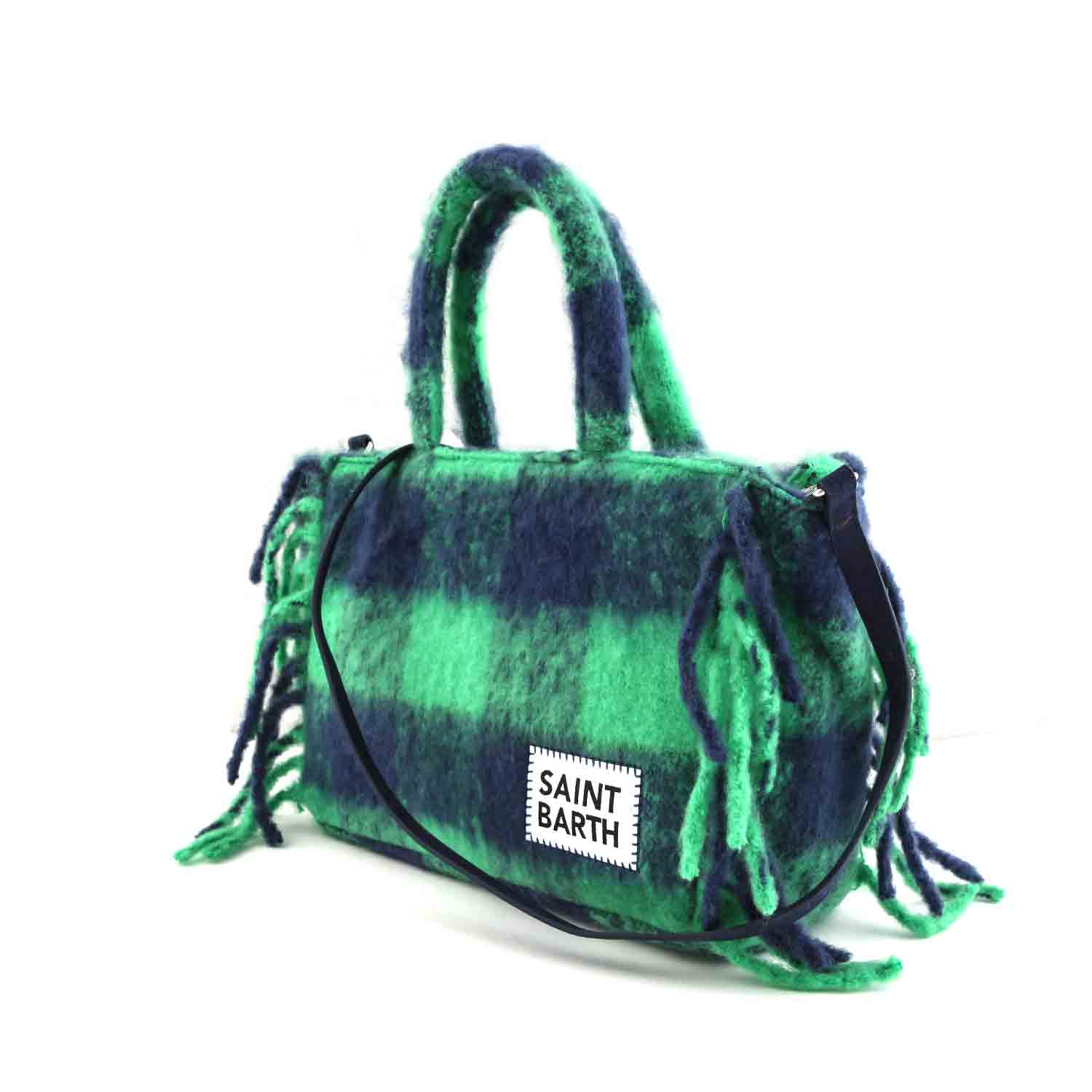BORSA COLETTE VERDE E BLU A QUADRI - annameglio.com abbigliamento moda