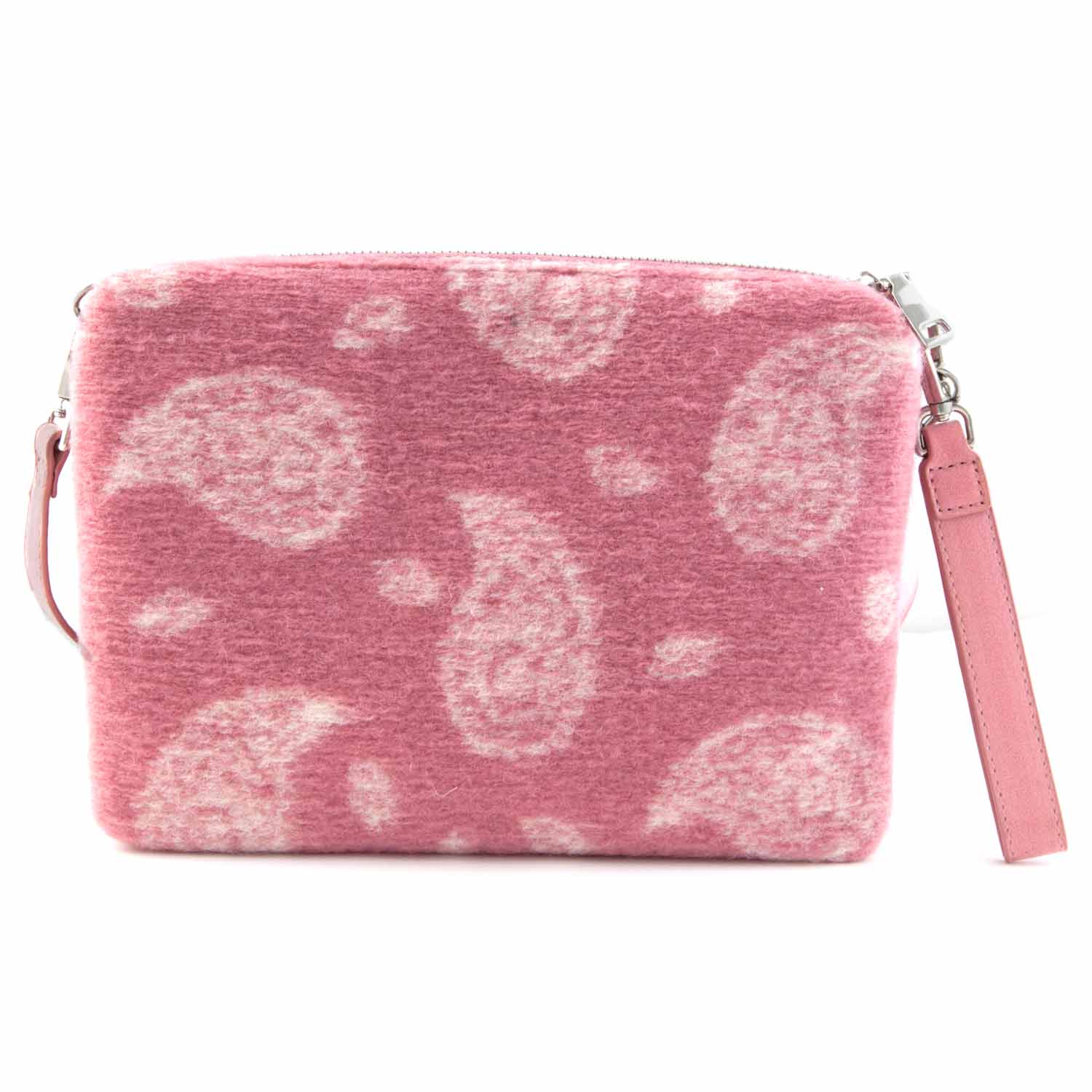 BORSETTA PARISIENNE ROSA CON FANTASIA PAISLEY - annameglio.com abbigliamento moda