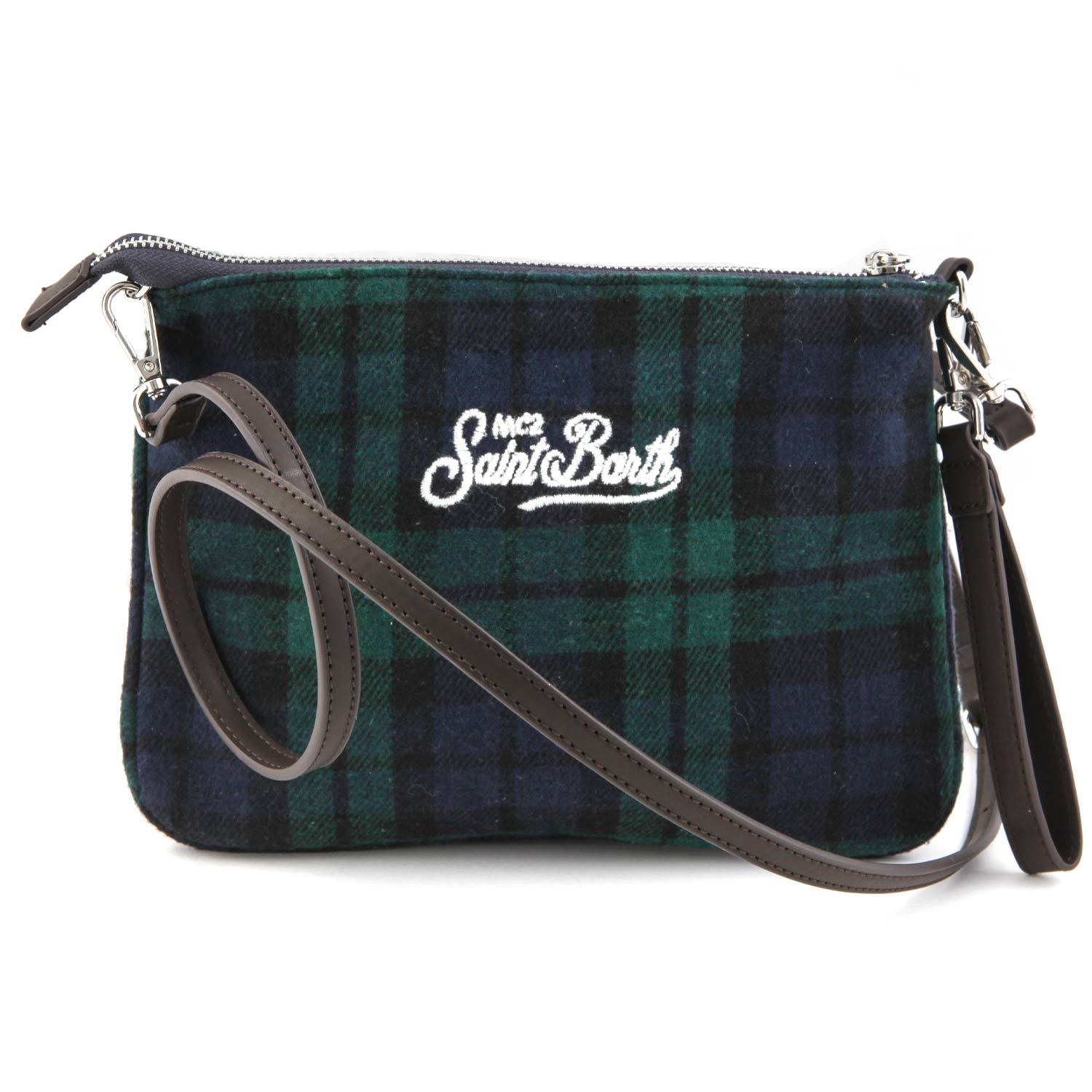 BORSETTA PARISIENNE TARTAN BLU E VERDE - annameglio.com abbigliamento moda