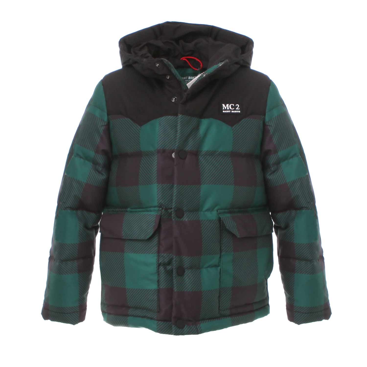 Piumino tartan green Snoopy - annameglio.com abbigliamento moda