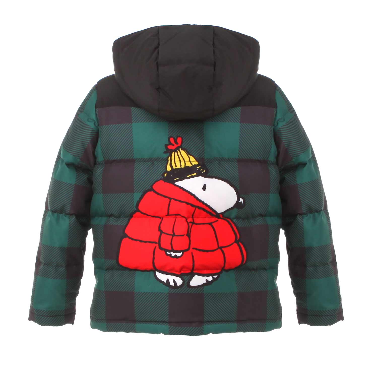 Piumino tartan green Snoopy - annameglio.com abbigliamento moda