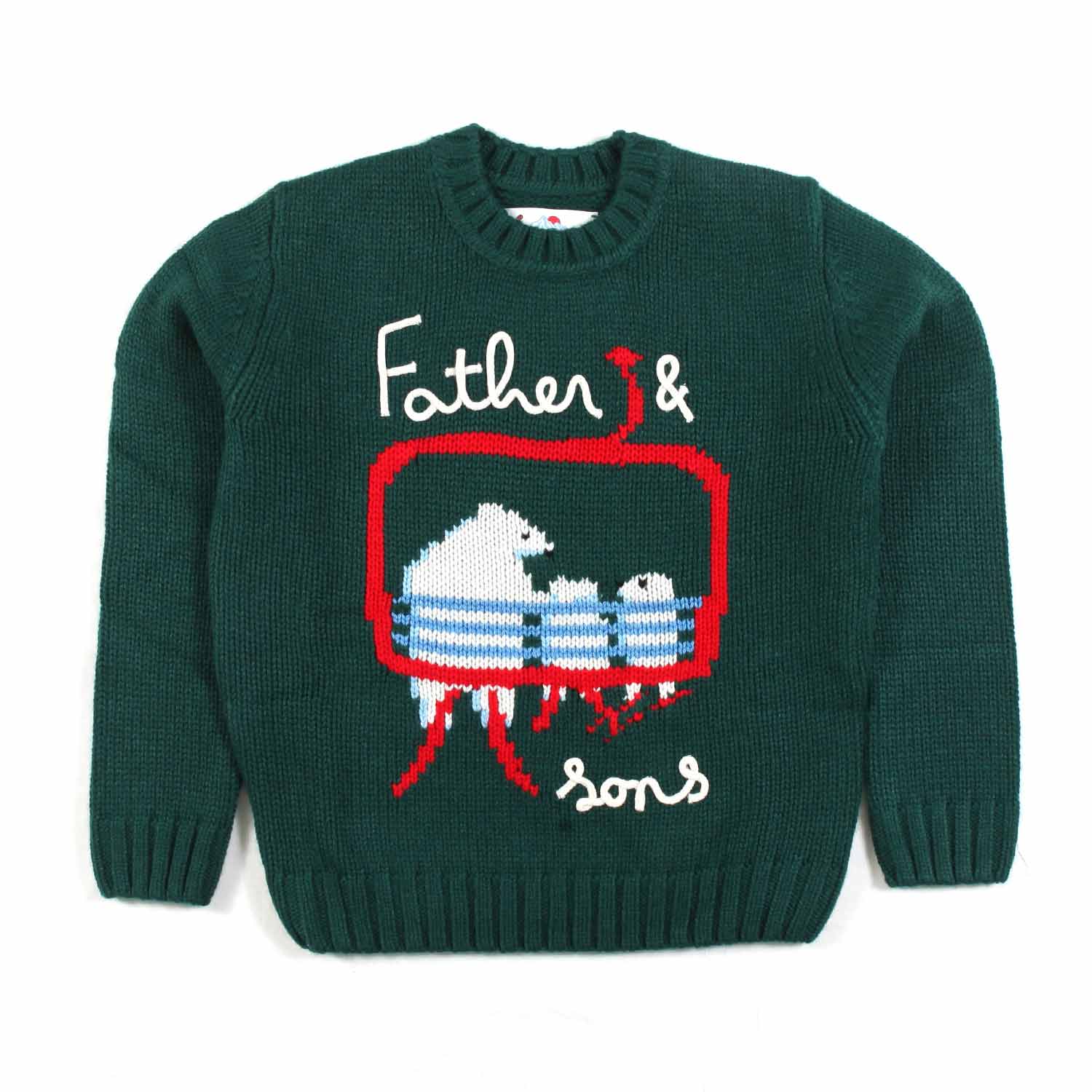 MAGLIONE VERDE CON ORSI JACQUARD BAMBINO E TEEN - annameglio.com abbigliamento moda