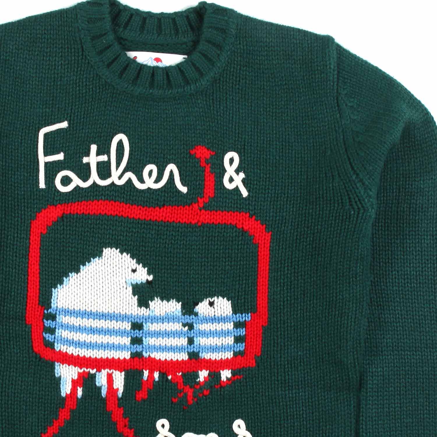 MAGLIONE VERDE CON ORSI JACQUARD BAMBINO E TEEN - annameglio.com abbigliamento moda