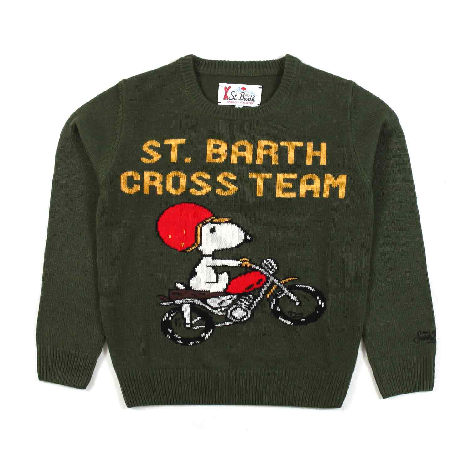 MAGLIONE SNOOPY VERDE MILITARE BAMBINO E TEEN - annameglio.com abbigliamento moda