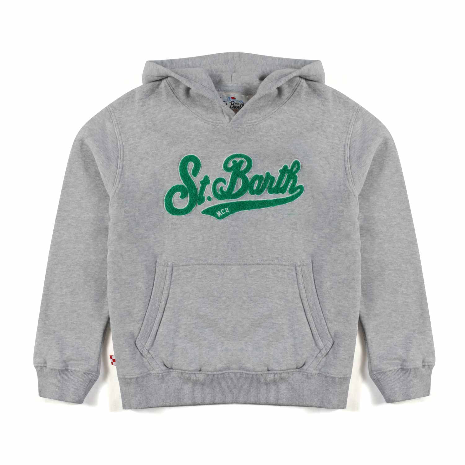 FELPA OLIVER GRIGIO MELANGE CON CAPPUCCIO - annameglio.com abbigliamento moda