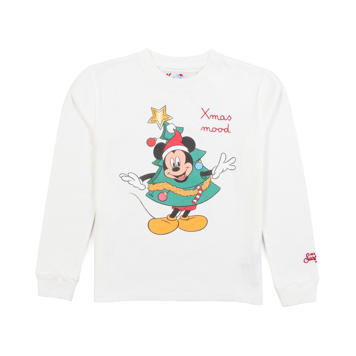 T-SHIRT BIANCA CON MICKEY MOUSE NATALIZIO - annameglio.com abbigliamento moda